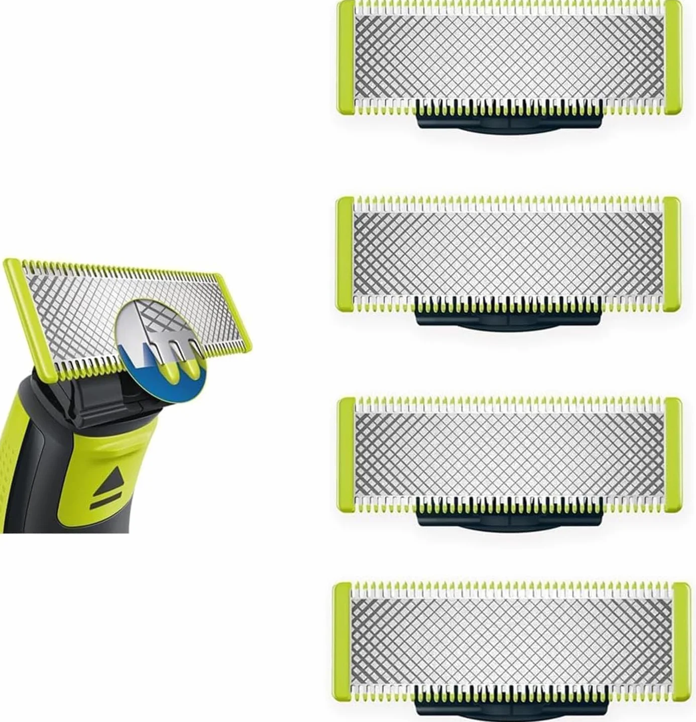 Lame di Ricambio Philips One 1 Blade, Confezione da 4 Pezzi, Modelli QP220/50 QP220/51 QP420/60 QP230/50
