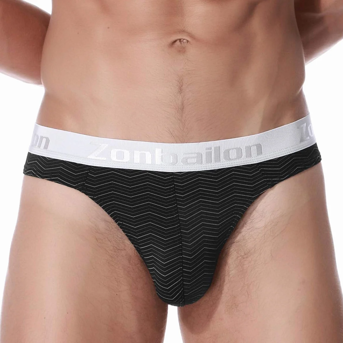 Tanga da uomo con perizoma, sacco grande, bianco, nero