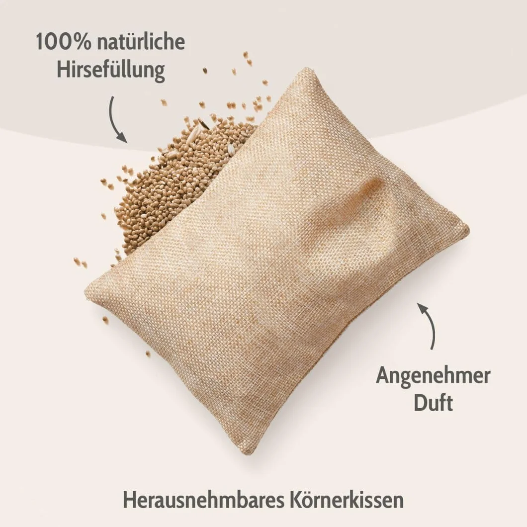Habibi Plush Premium – 1931 Pegasus con corno glitterato, con cuscino a grani estraibili – Cuscino termico per riscaldare nel forno a microonde