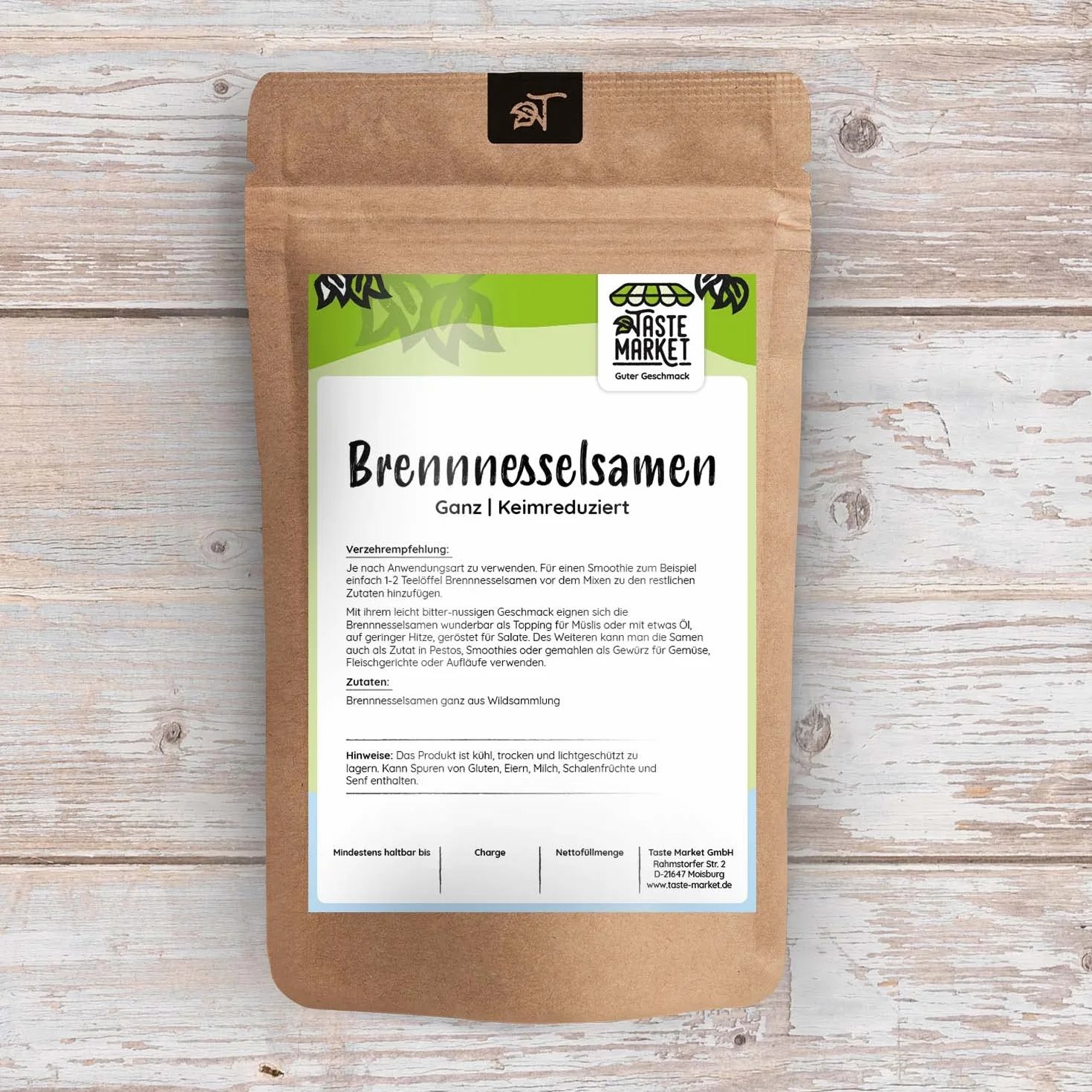 Semi di ortica interi 1 kg Germinazione Vegano Cibo crudo