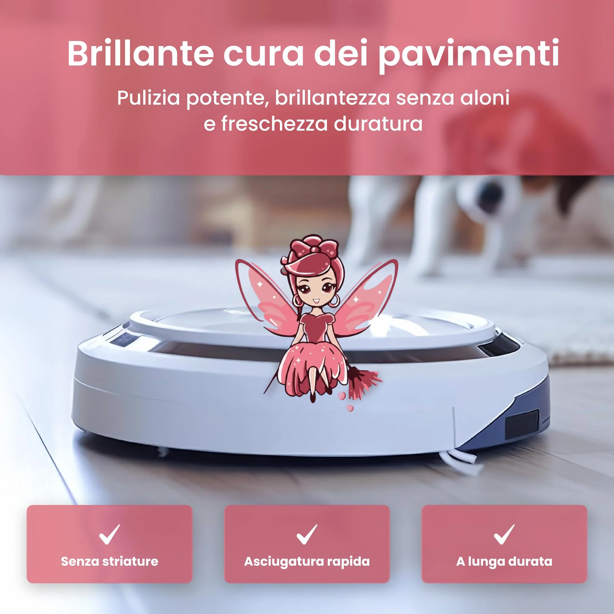 Mrs. SHINY Detersivo per lavapavimenti 750 ml magnolia senza striature