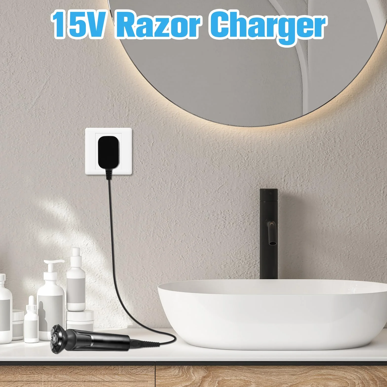 Caricabatterie Philips HQ8505 per Rasoi Elettrici 15V Adattatore