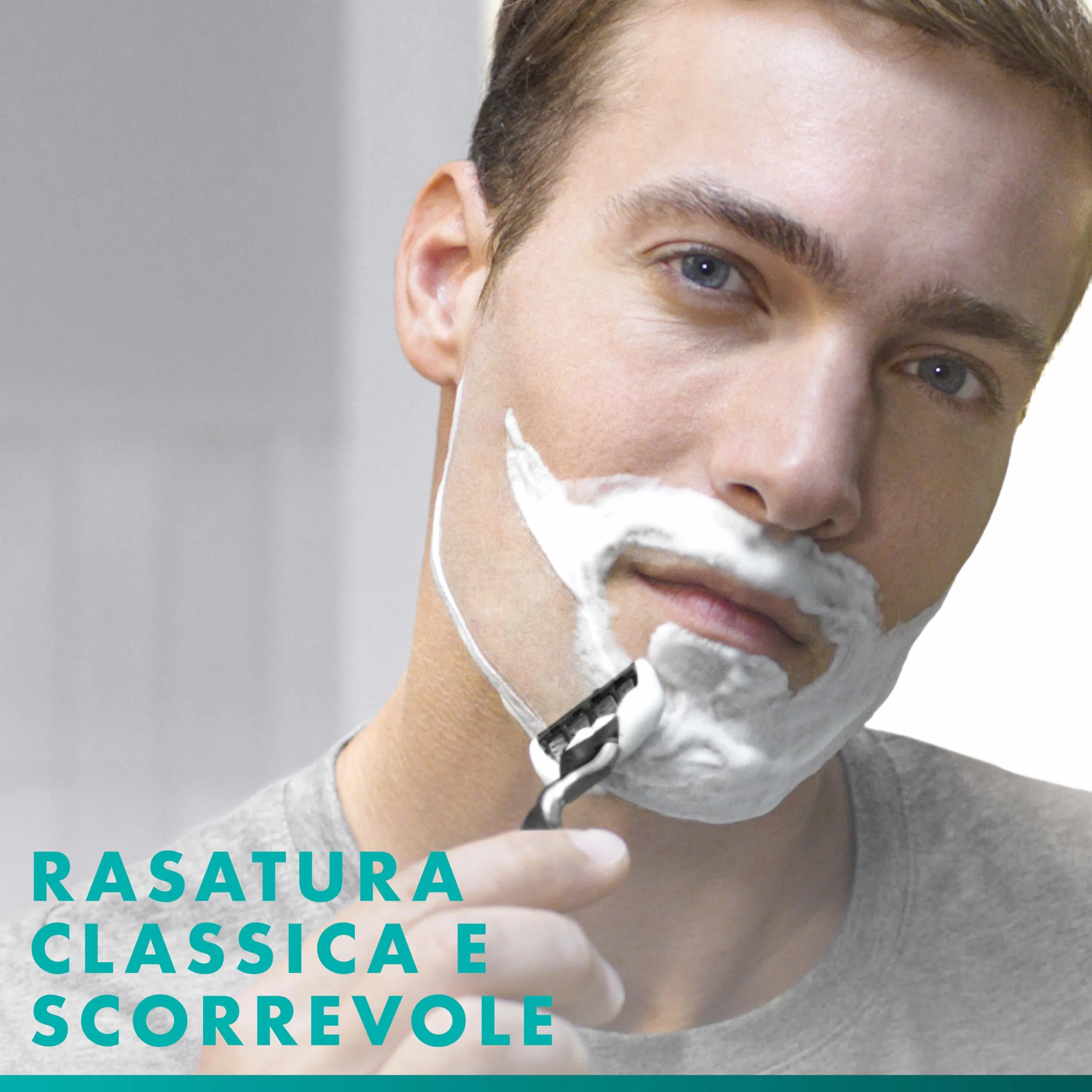 Gillette Mach3 Base 20 Lametta di Ricambio per Rasoio Barba Gillette, con Striscia Lubrificante per una Scorrevolezza Fluida e Rivestimento della Lama Progettato per Ridurre