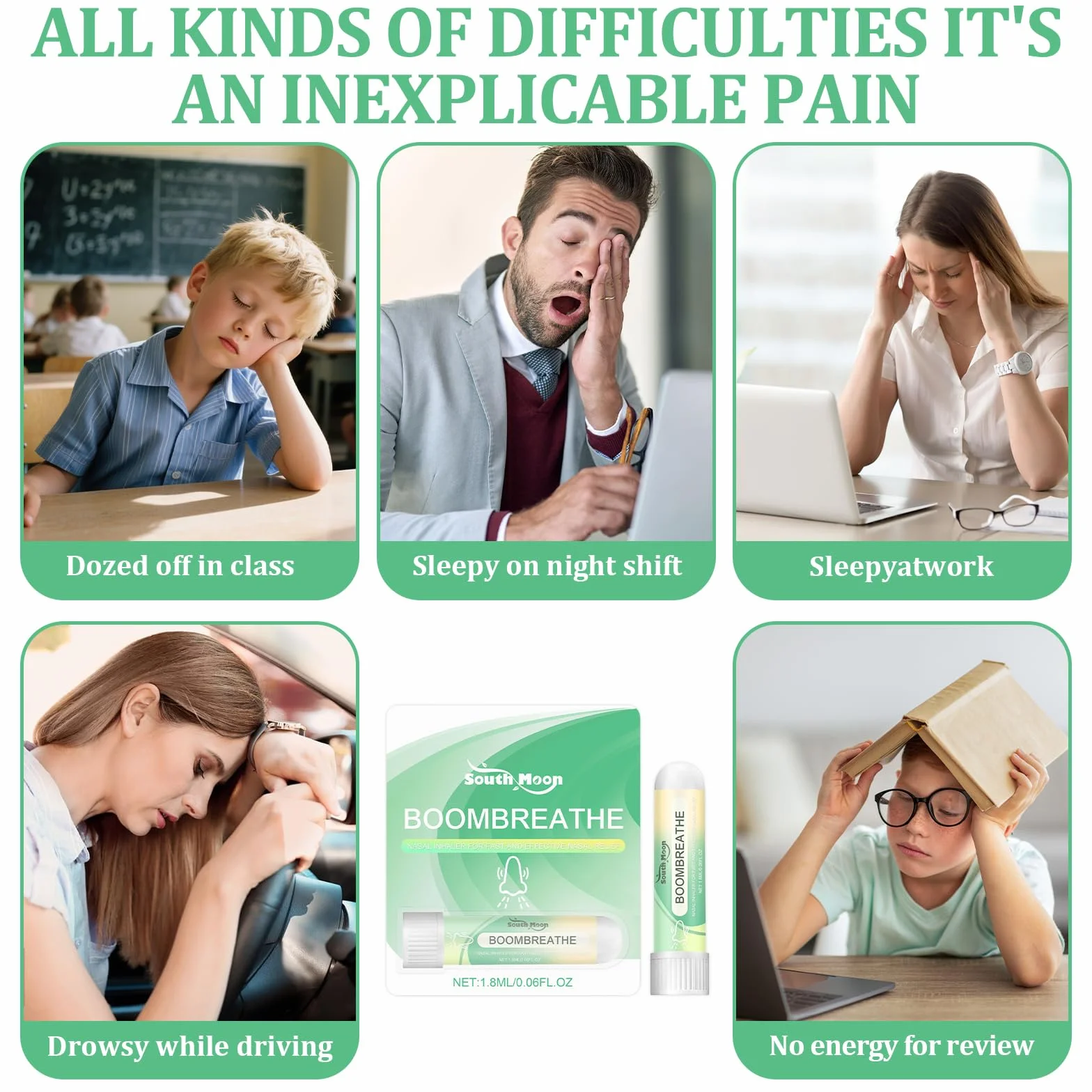 3 Pezzi Inalatore Thailandese Con Sensazione Di Freschezza Piccolo E Portatile Nasal Stick Perfetti per Lavoro, Studio O Viaggi