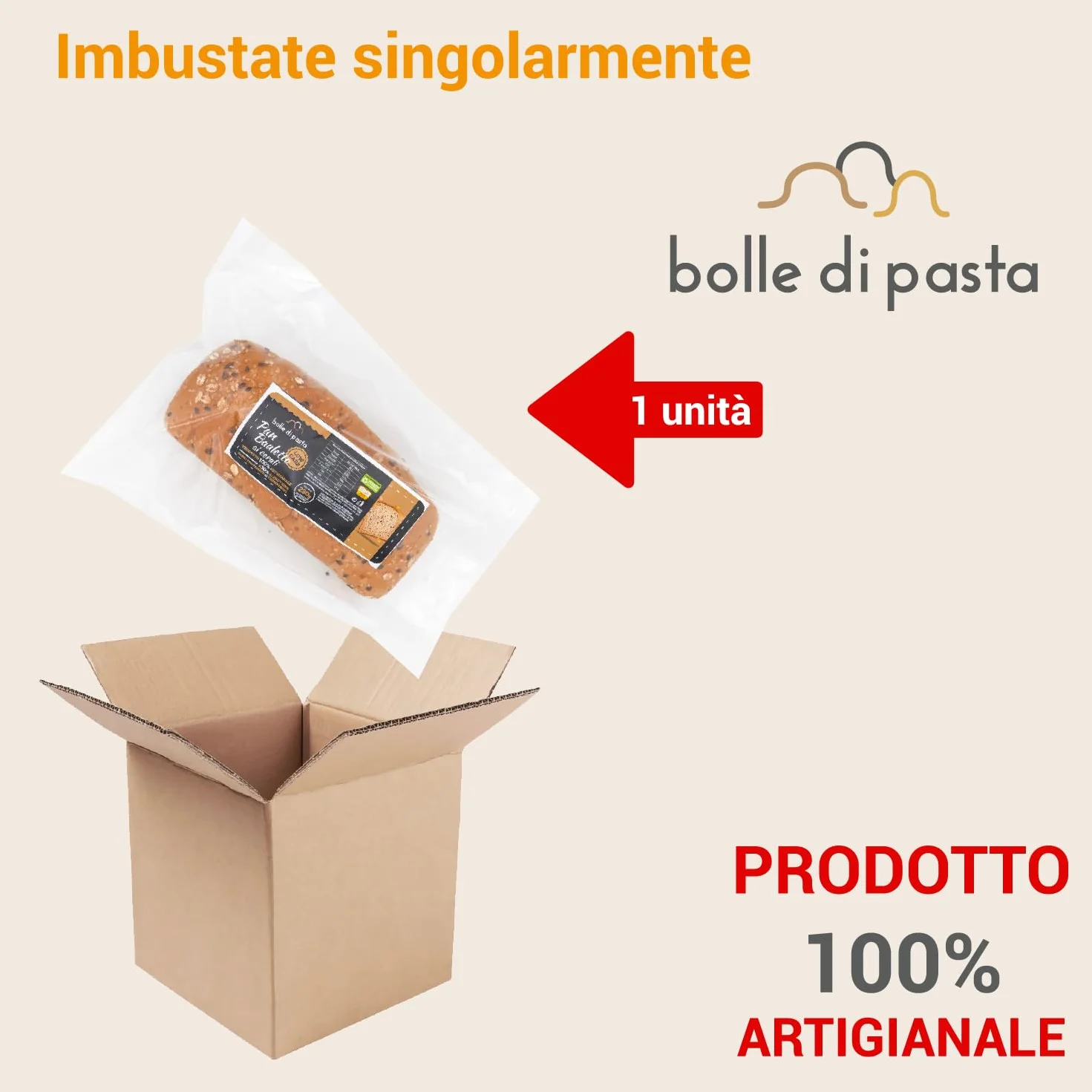Bolle di pasta® Pan Bauletto ai Cereali – Pane Low Carb ad Alto Contenuto Proteico, +30% Proteine, Solo 2,3g Carboidrati – 100% Artigianale e Naturale-260g-Per Dieta Chetogenica, Fitness (1 Unità)