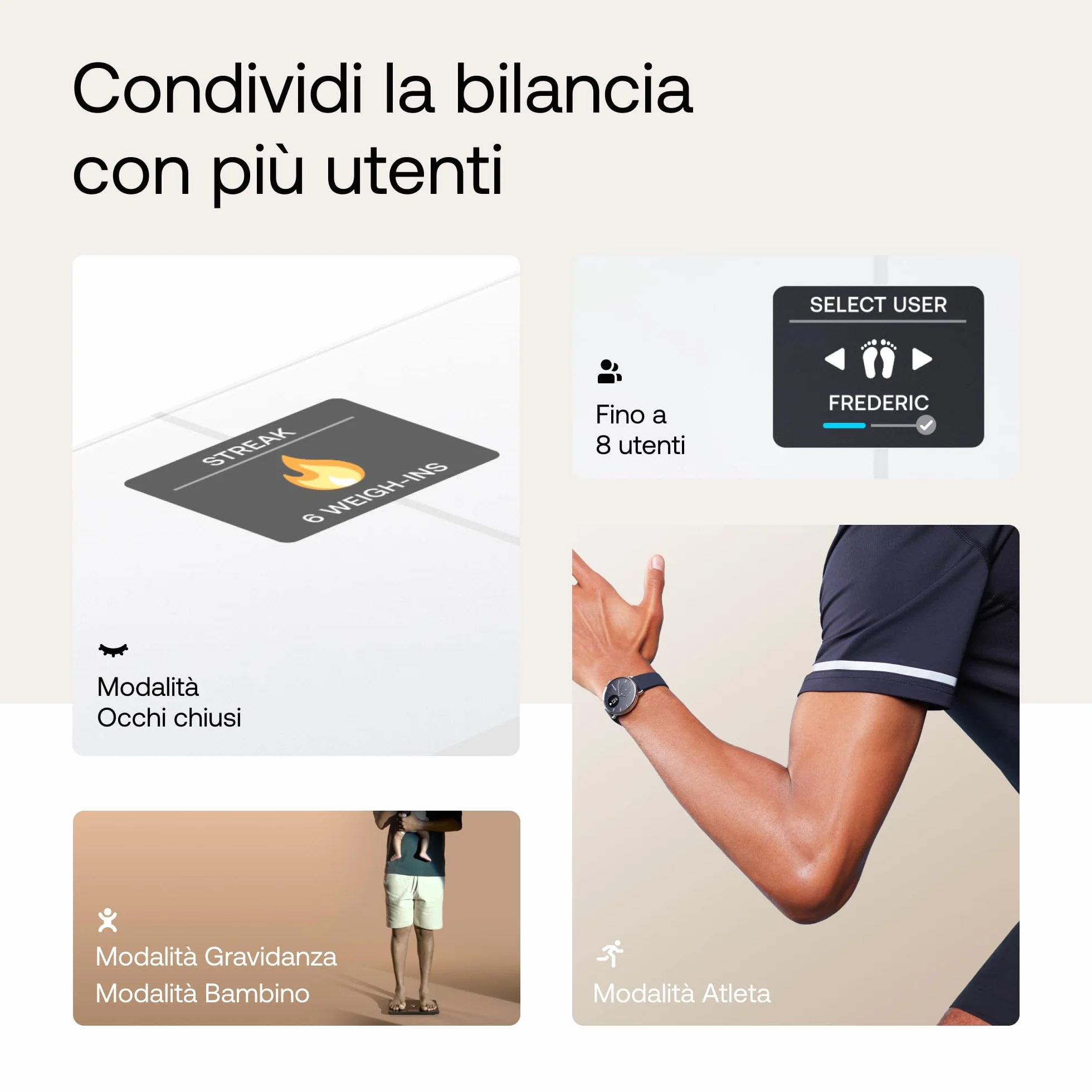 WITHINGS Body Smart Bilancia pesapersone digitale WLAN grasso corporeo composizione corporea bianco