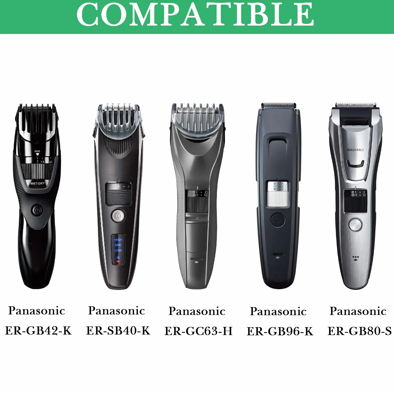 Linkidea Custodia da viaggio multi-groomer compatibile con Panasonic Bodygroom ER-GB42-K, ER-GC63-H, ER-SB40-K, organizer per accessori per regolabarba, borsa portatile (nero)