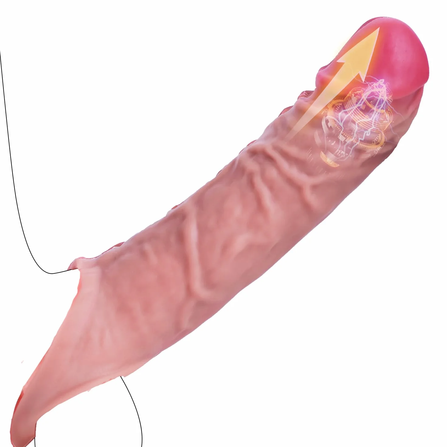 Sexytoysys Coppia Giochi Erotici per Coppie - Sex Toys Guaina Fallica Uomo, Vibratore 10 Modalità Vibrazione, Estensore Pene Prolunga 6CM Anello Vibrante
