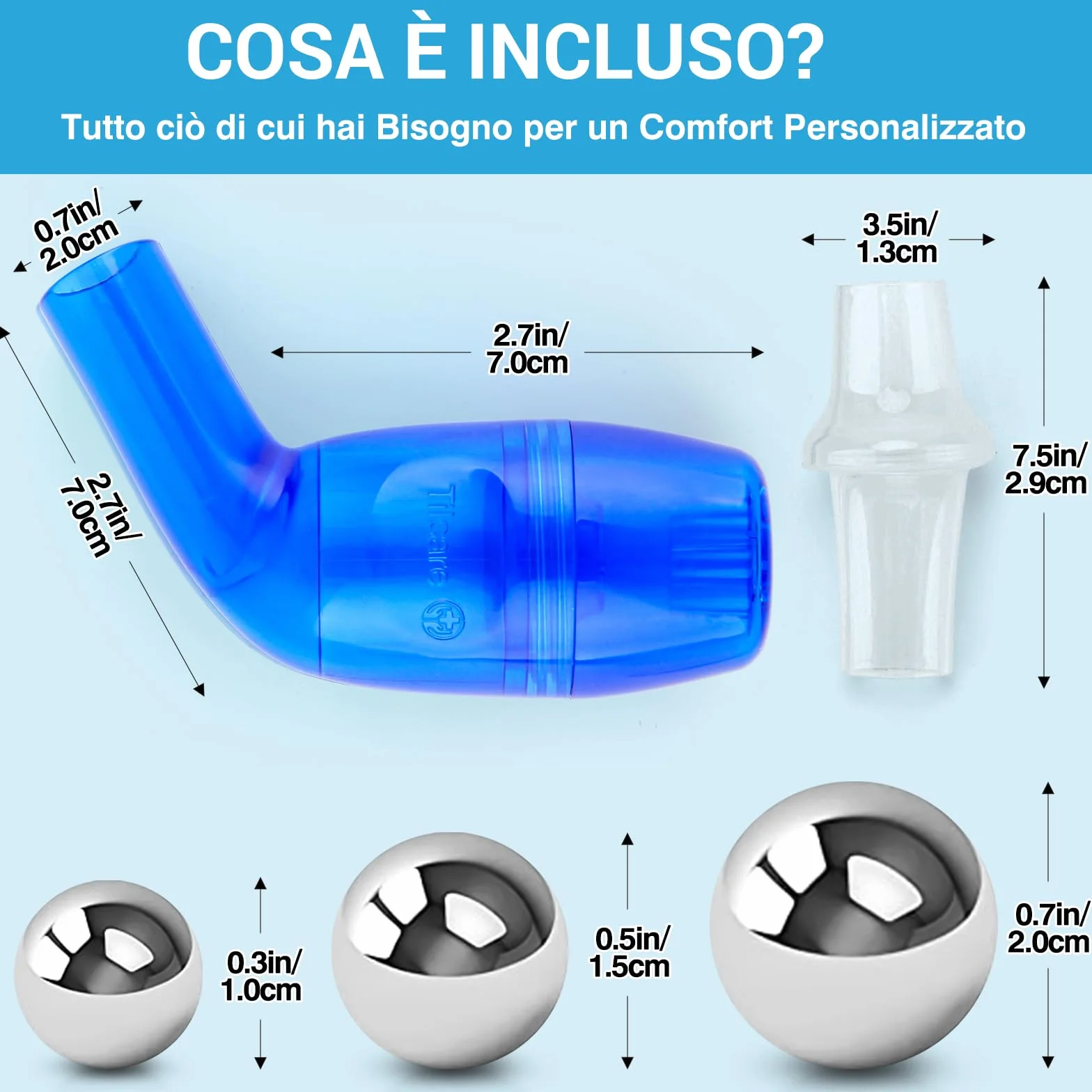 Tilcare Espansore Polmonare Dispositivo Rimozione Muco Esercizio Terapia Pulizia BPCO Asma Bronchite Fibrosi Cistica