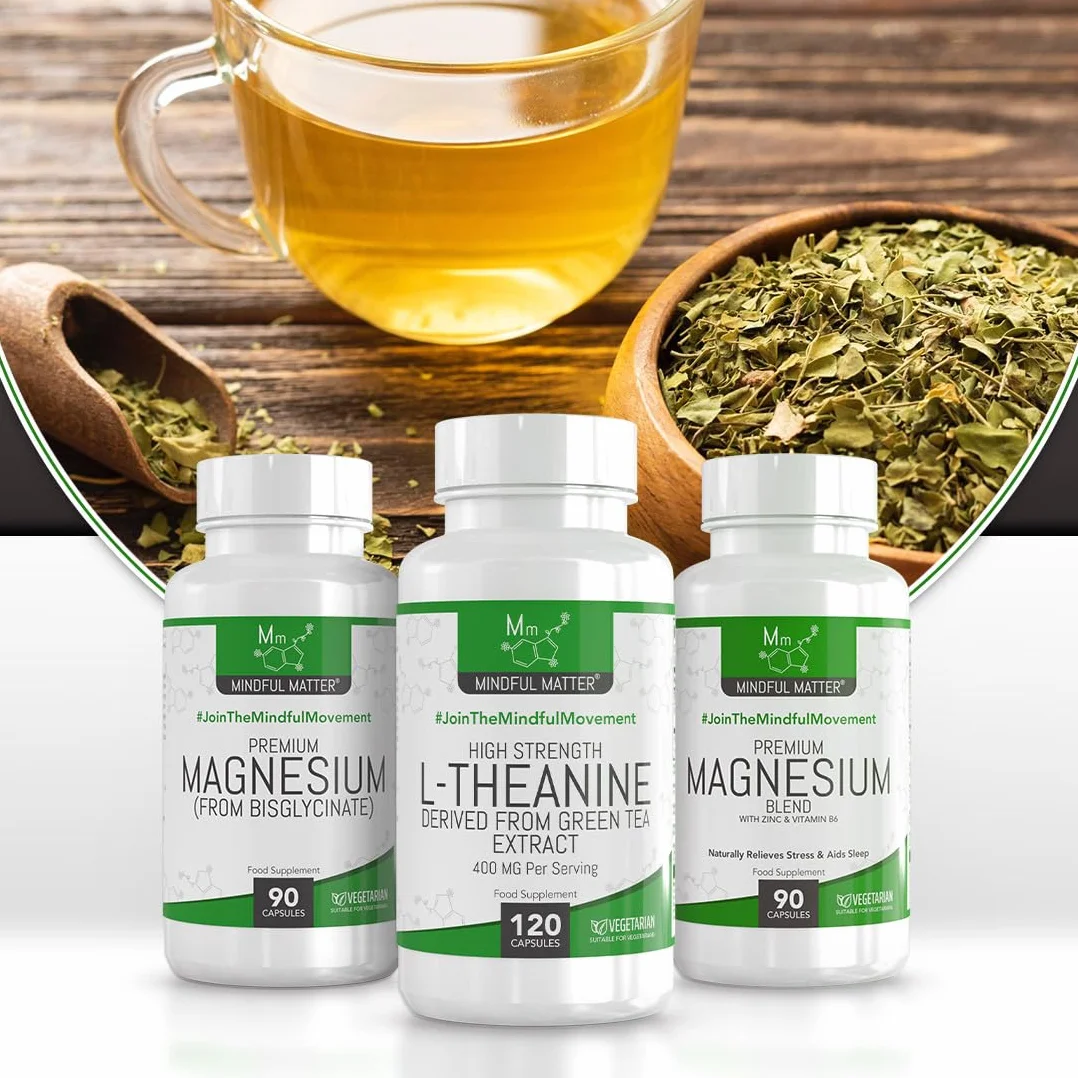 MM Teanina | 400mg di L Theanine per Dose | L Teanina Integratore ad Alta Potenza - 120 Capsule di L-Theanine da Tè Verde - | Non-OGM, Senza Glutine e Allergeni | Prodotto nel Regno Unito