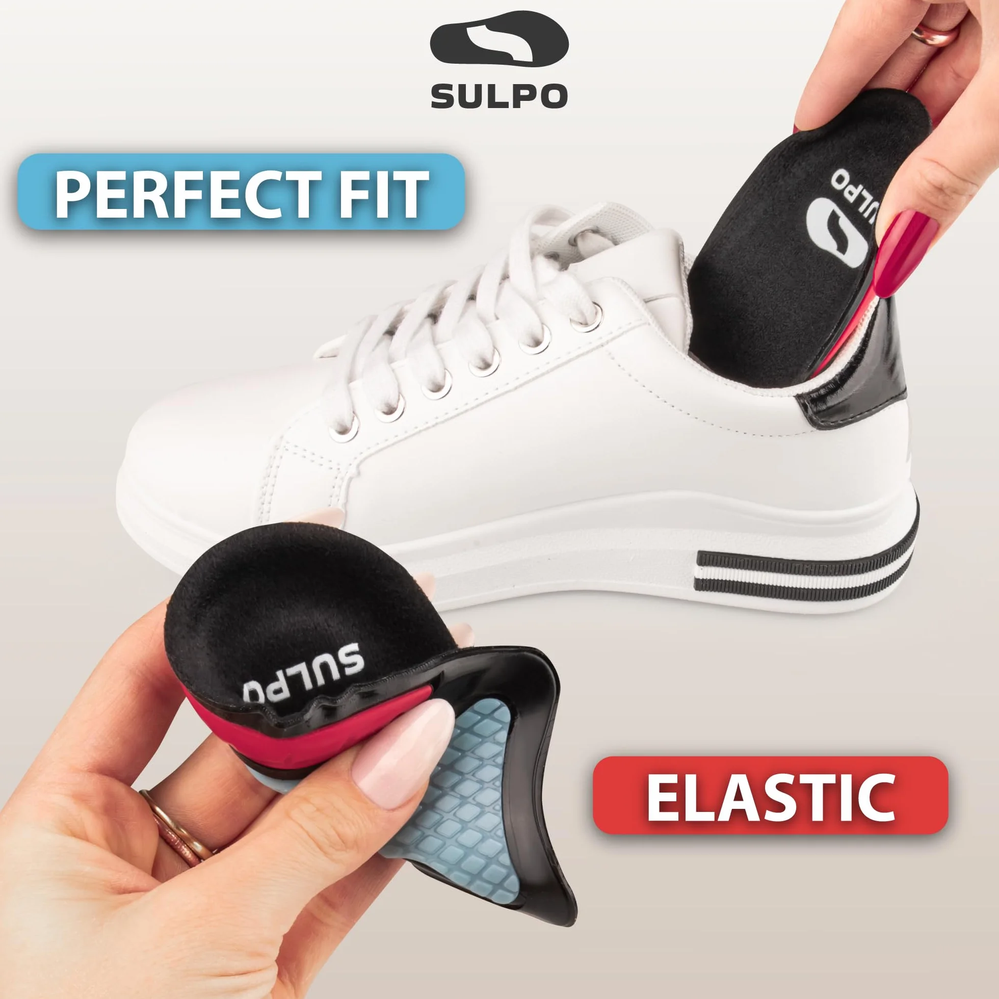SULPO Talloniera in gel per tallonite e fascite plantare- solette tallone traspiranti e antiscivolo, plantari per sperone calcaneare, uomo e donna 40-46, 1 paio