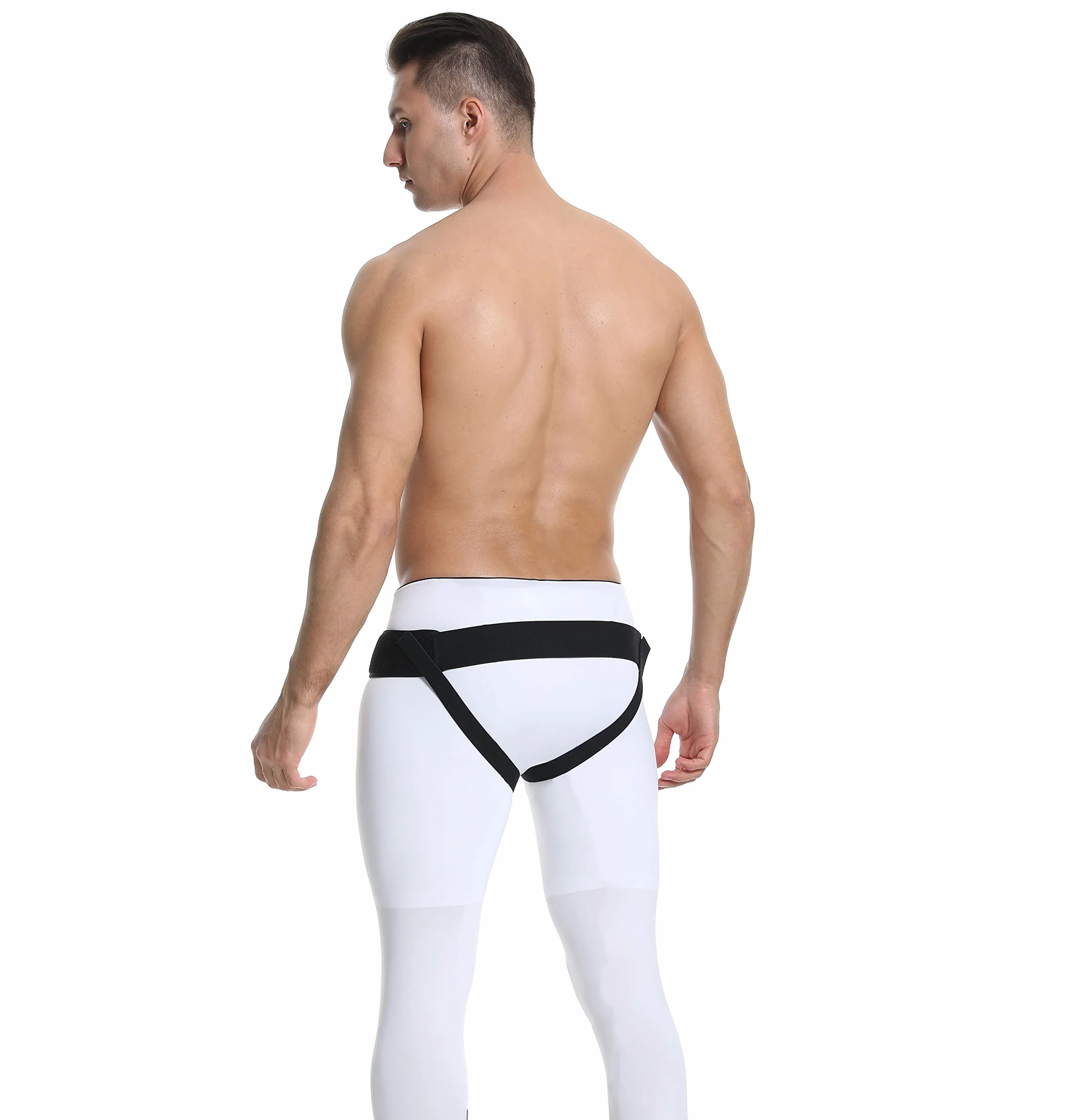 Cintura per ernia inguinale - uomo. Mutande per ernia inguinale uomo. Slip ernia inguinale - fascia ernia inguinale: regolabile. Cinto ernia inguinale: 2 cuscinetti di compressione.(M)