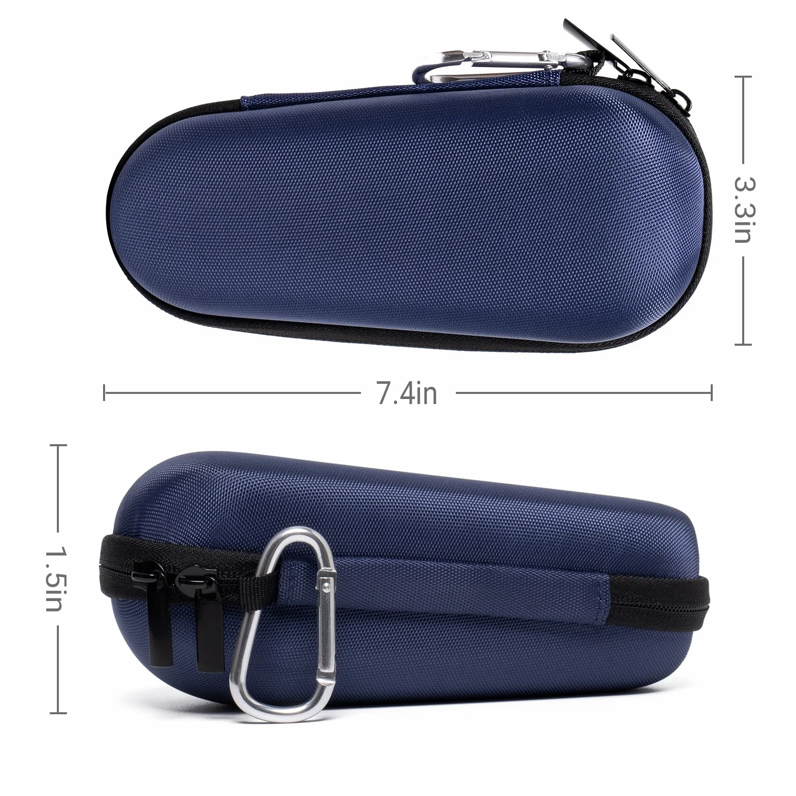 Nincha Custodia per rasoio elettrico Braun Series 3, 5, 7, 9, custodia rigida da viaggio in EVA con vano caricabatterie, custodia protettiva per il trasporto con moschettone, blu navy