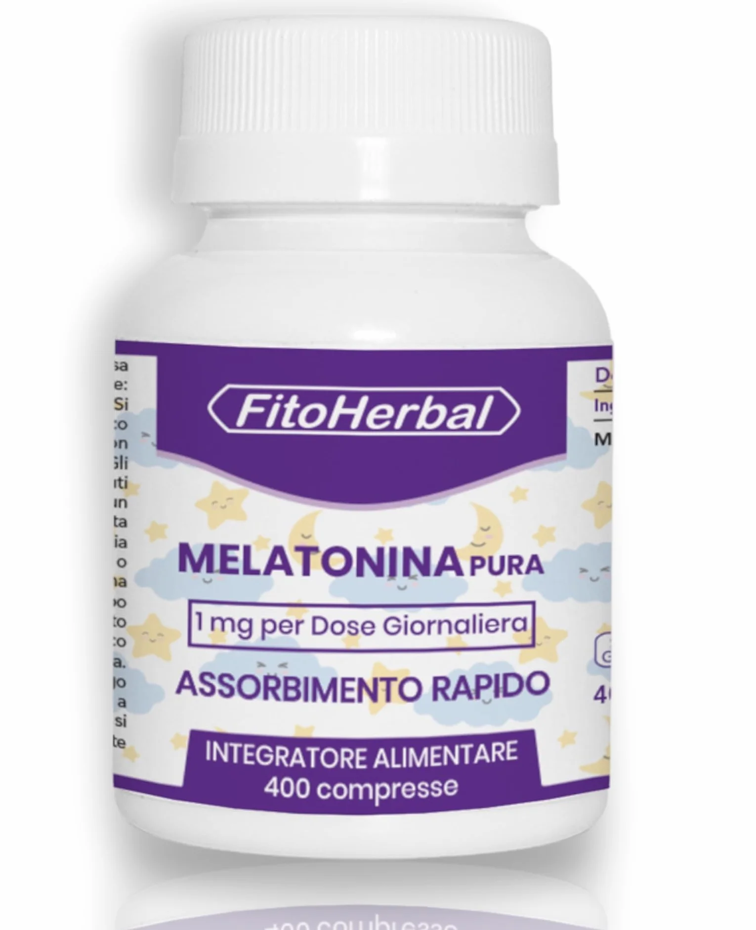 FitoHerbal Melatonina Pura Forte 1 mg 400 Mini Compresse Integratore per Dormire Sonno Naturale
