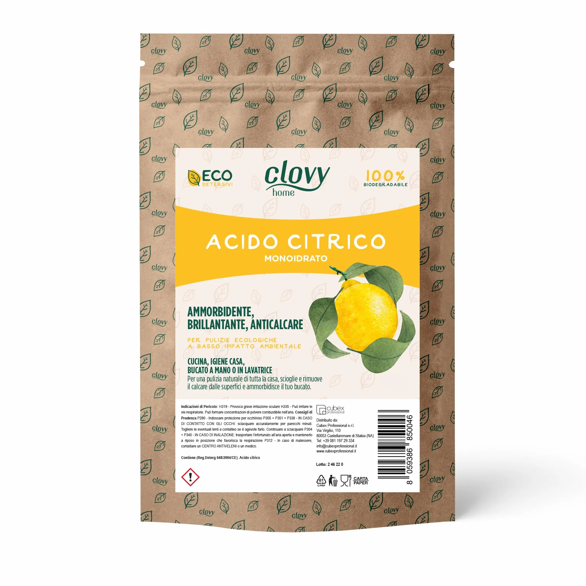 Acido Citrico 4,5 Kg 500 Lavaggi Ammorbidente Brillantante Anticalcare 100% Puro Monoidrato In Polvere Made In Italy