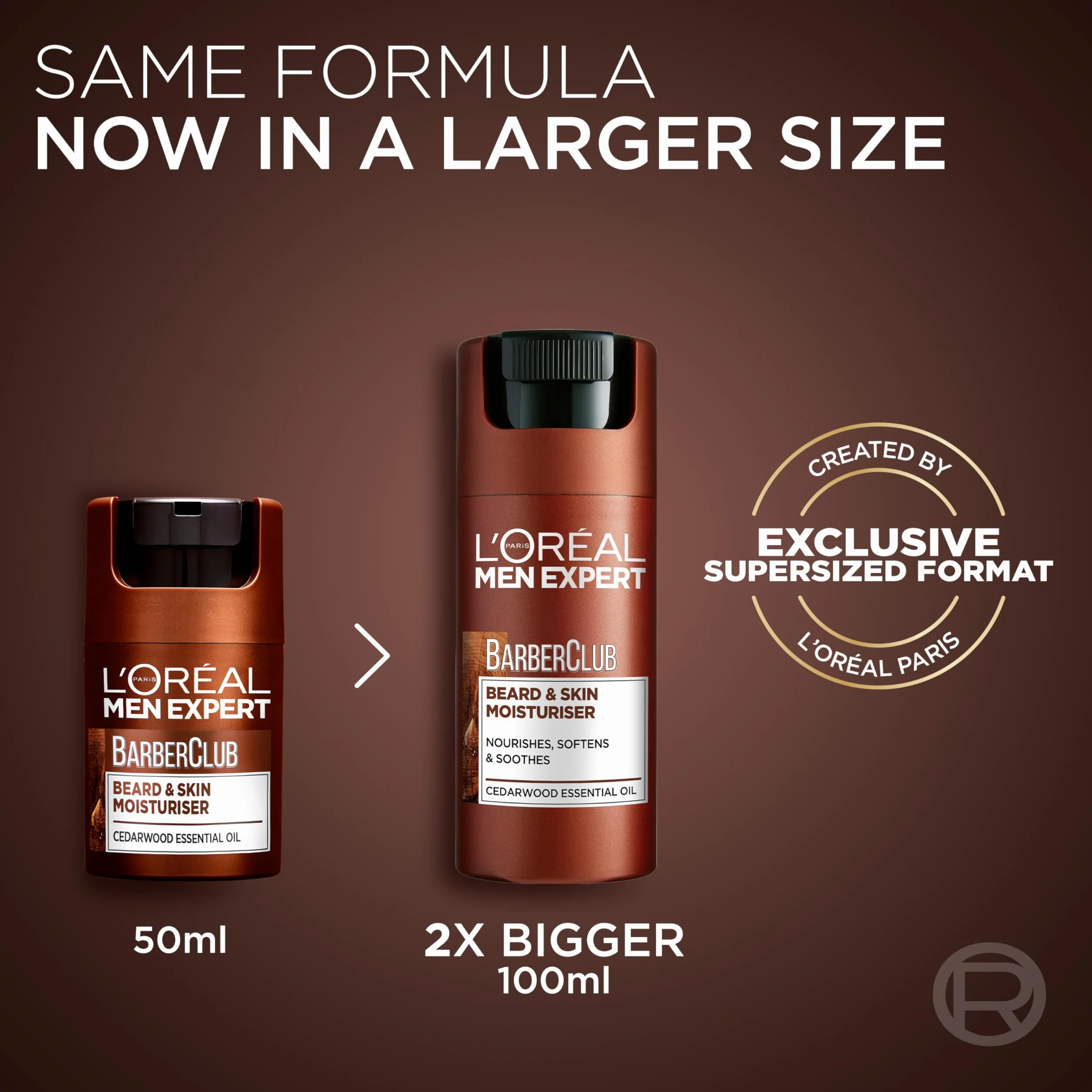 L'Oréal Paris Crema Idratante 2 in 1, Per Viso e Barba, Pelle Più Idratata e Barba Più Curata, Adatto a Tutti i Tipi di Pelle, Anche Quelle Sensibili, Barber Club, Men Expert, Maxi Formato, 100 ml