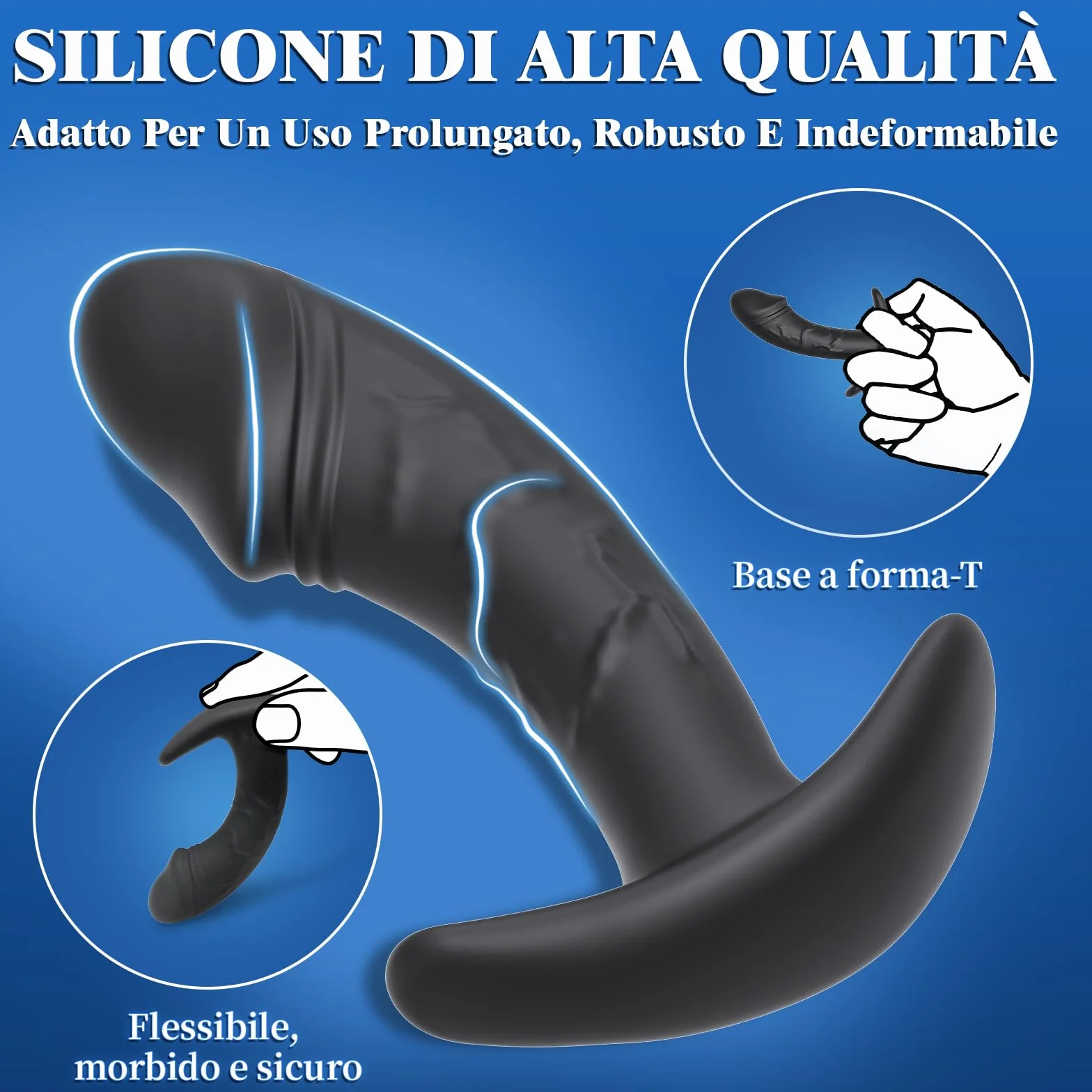 3PCS Plug Anale-Dilatatore Donna e Anale-Dilatatore Uomo Dildo Anale-Kit Set 3 Buttplug Plug Anale Silicone Analesex Sexytoysys Donna Uomo Coppia Dilatatori Anali Sex Toys (Grande, Medio, Piccolo)