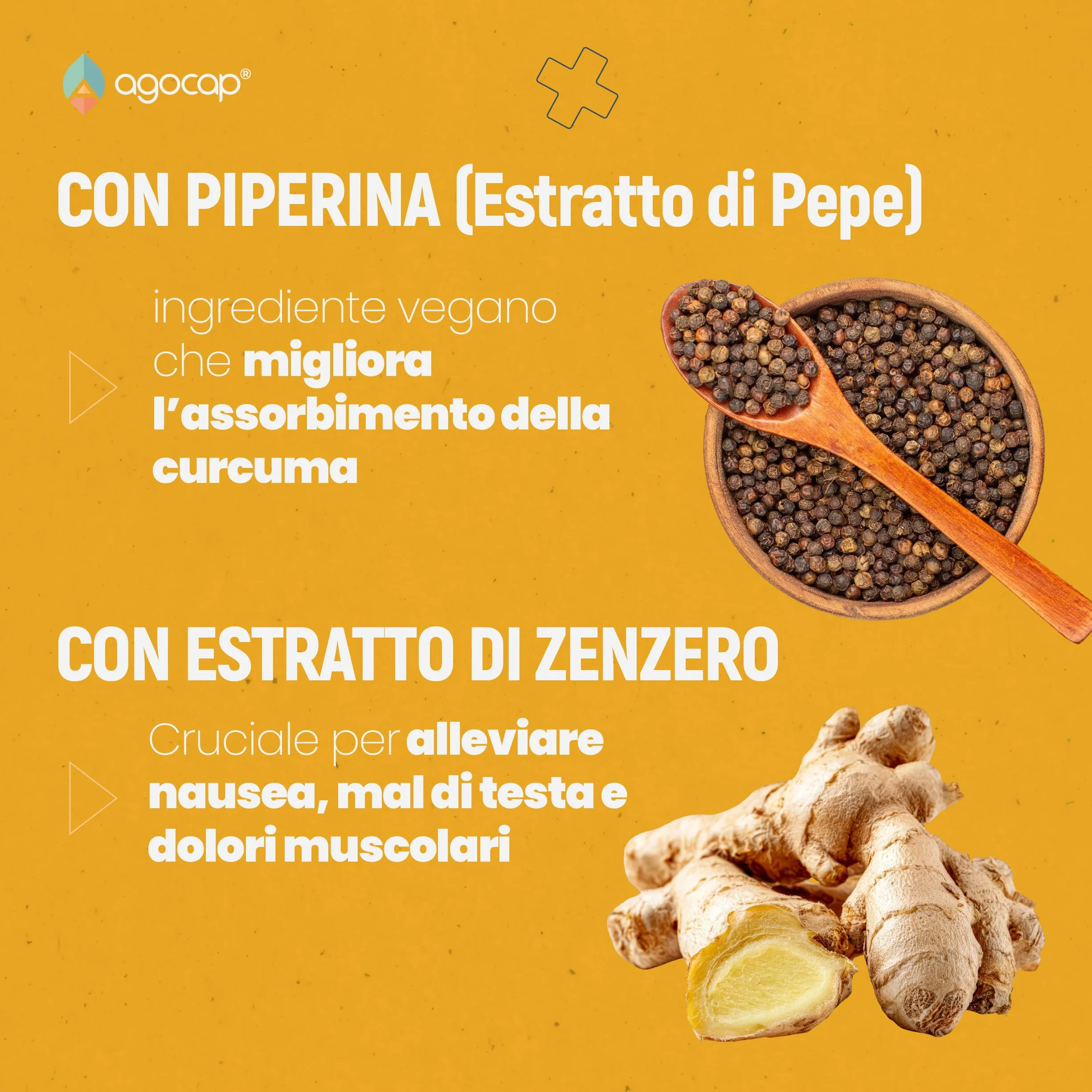 Curcuma e Piperina 60 compresse integratore curcumina zenzero vegano Made in Italy
