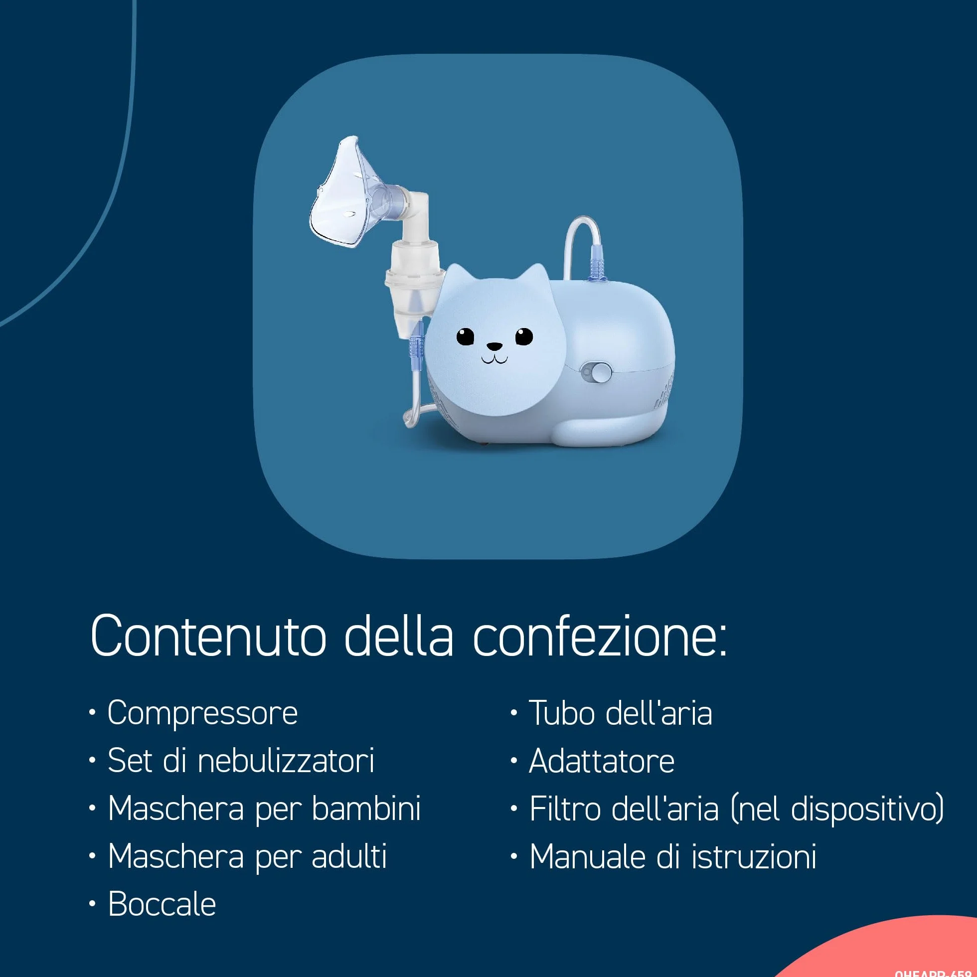 OMRON Nami Cat Aerosol – Aerosol bambini, compatta e potente