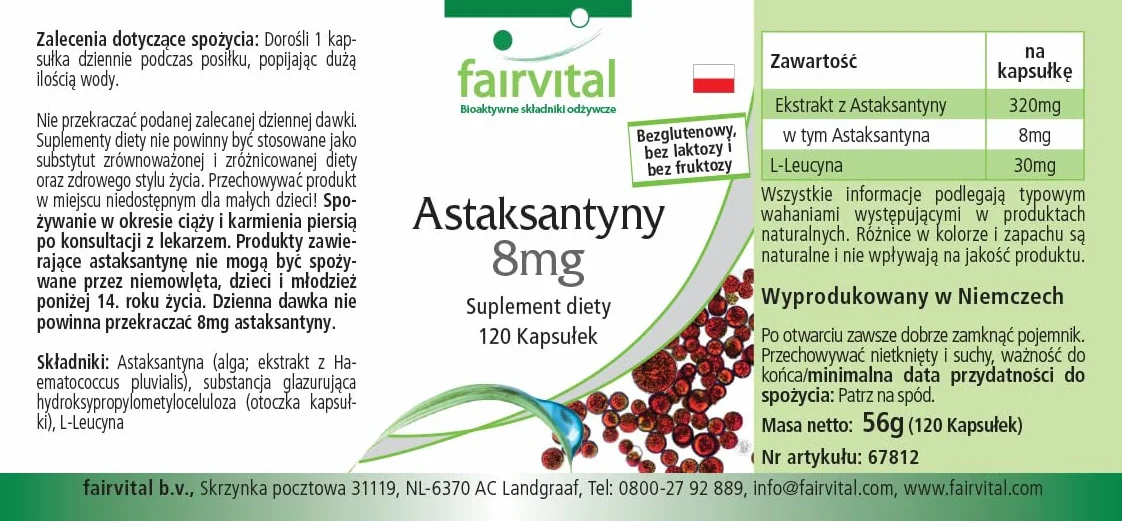 Astaxantina 45mg 120 capsule AstaPure® beadlets - alte dosi 2 mesi