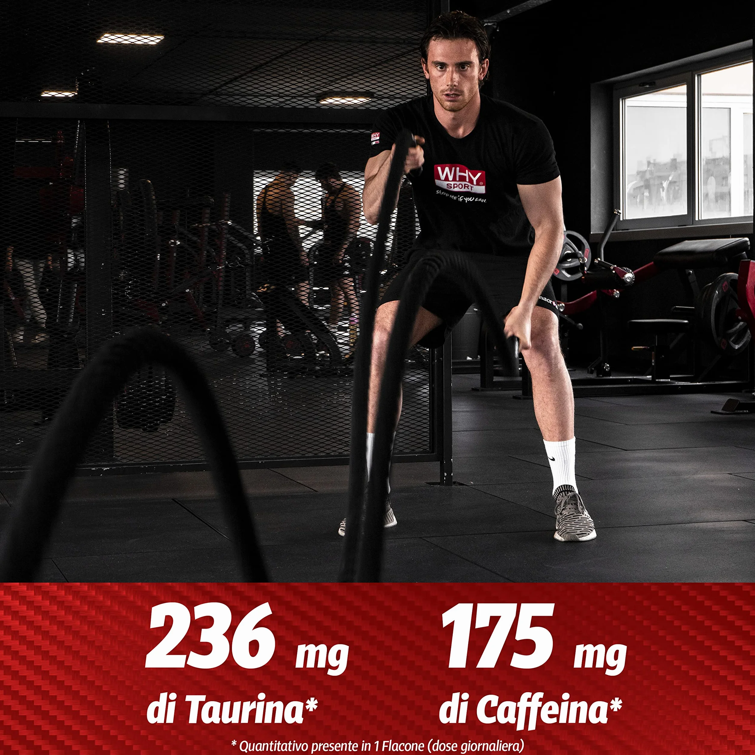 WHY SPORT QUICK ENERGY SHOT - Integratore Alimentare Energetico a Base di Vitamina B6 - Vitamina B12 - Taurina e Caffeina - 60 ml - 20 Pezzi