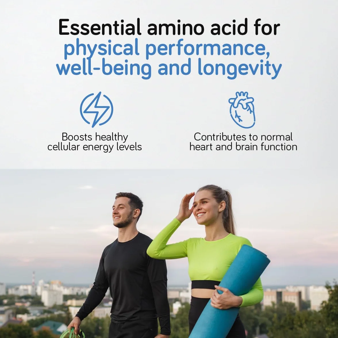 Ambervit Taurina Integratore 1000 mg 180 capsule Aminoacido Vegano Alto Dosaggio Senza Riempitivi Artificiali Senza Glutine