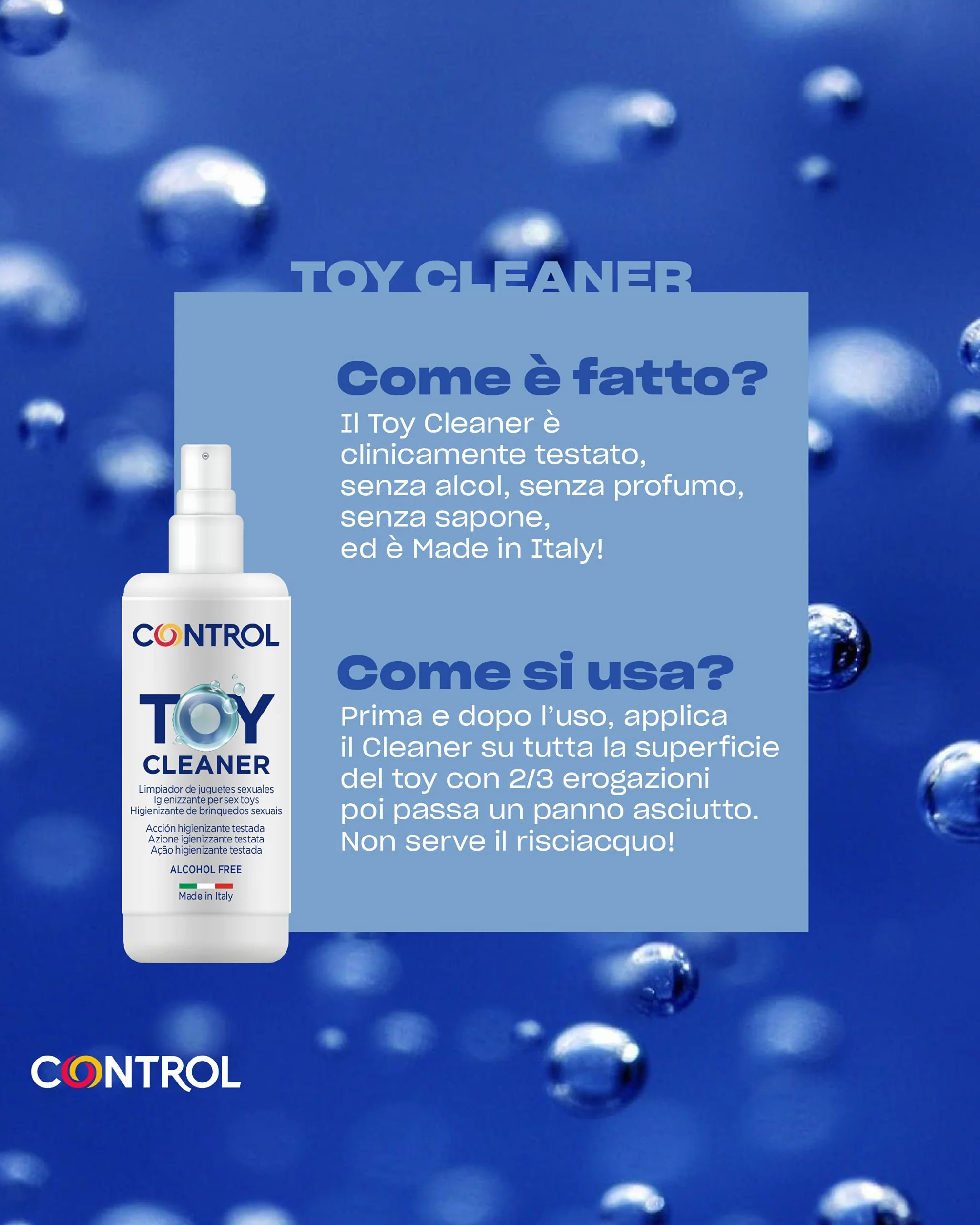 Control Detergente Igienizzante per Sex Toys Toy Cleaner 50ml Made in Italy