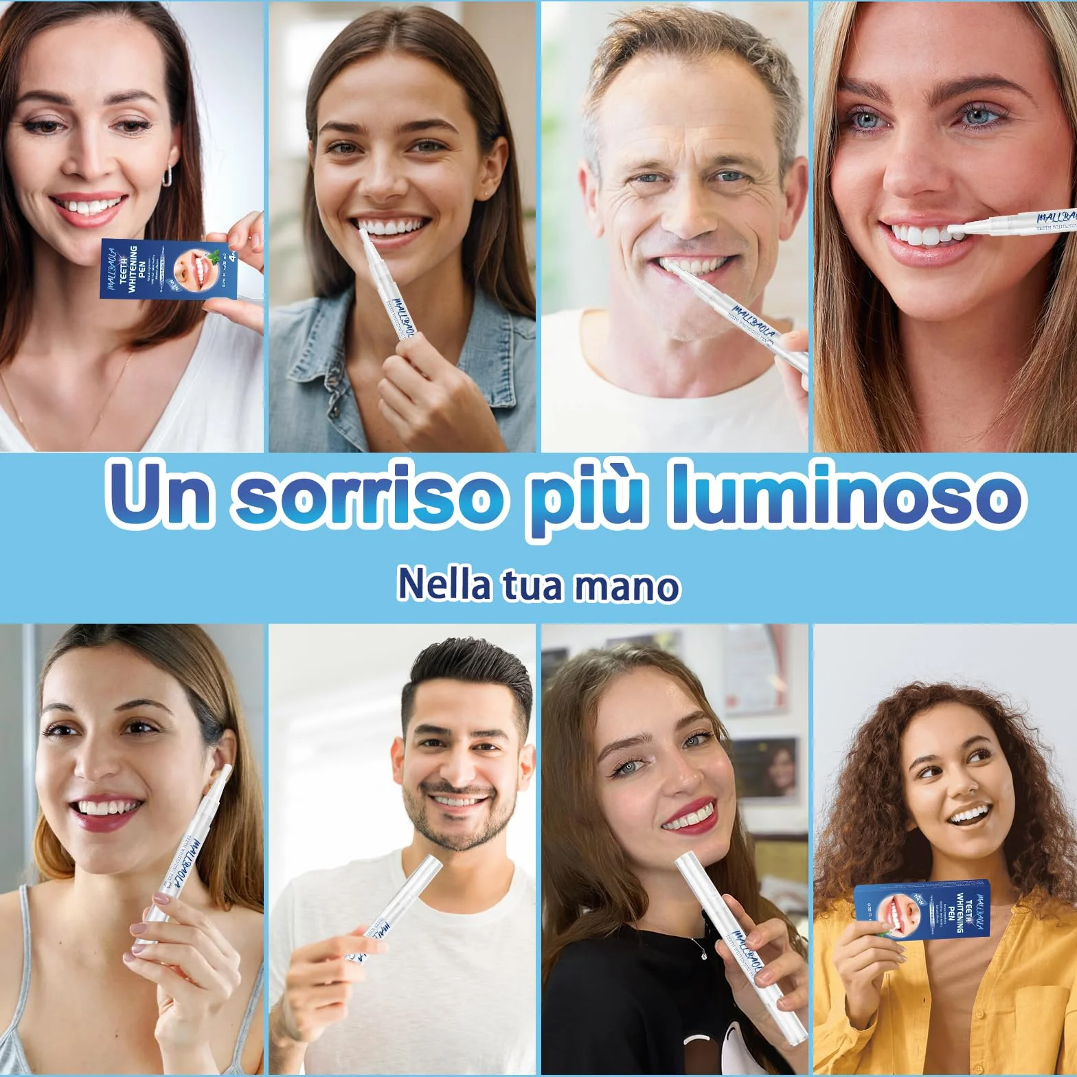 Profesjonalny zestaw penna sbiancante per denti (4 penne), gel sbiancante dentale, sbiancanti denti istantanei