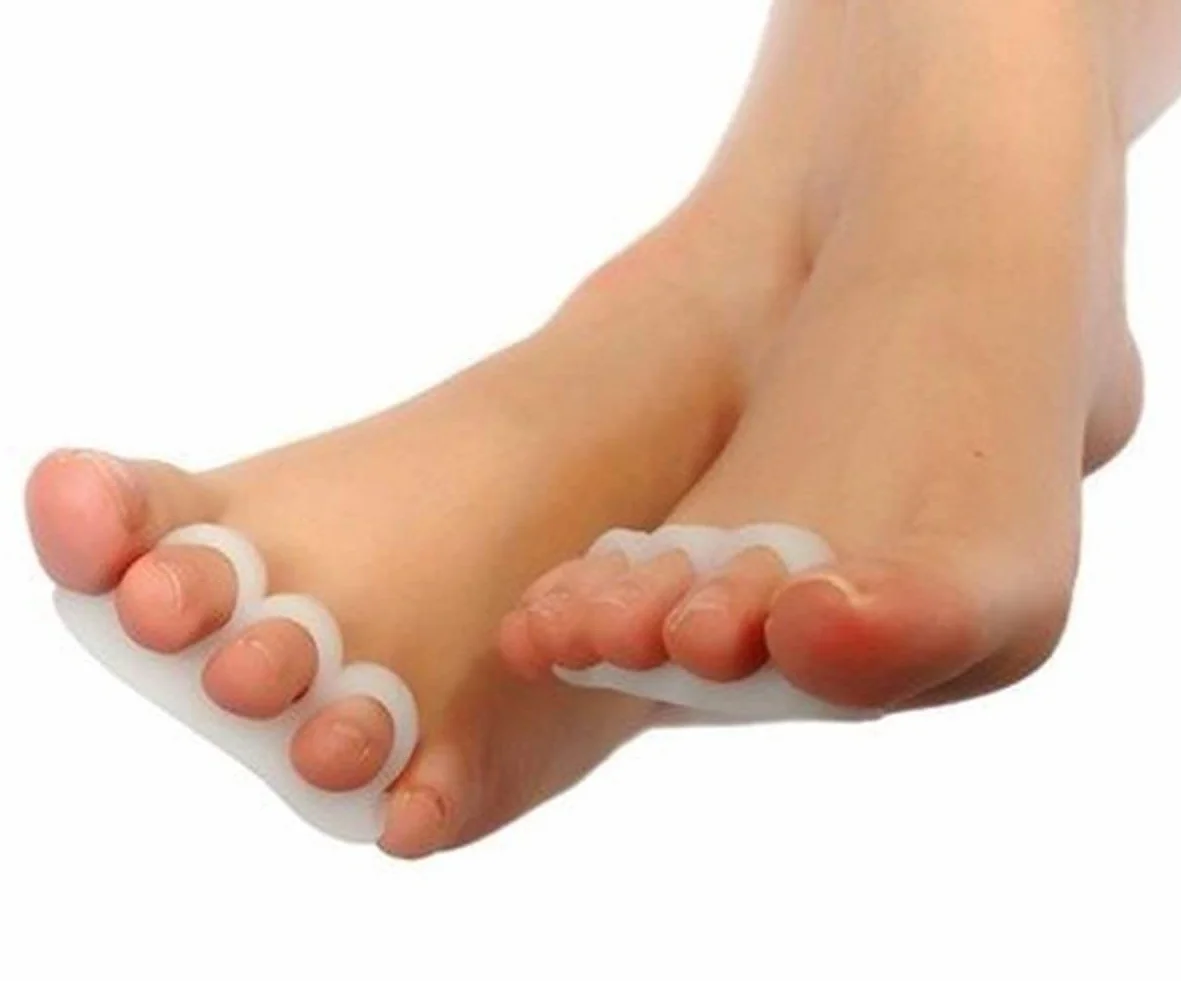 Separatori dita dei piedi in gel in silicone per sollievo dal dolore dita a martello, 4 pz