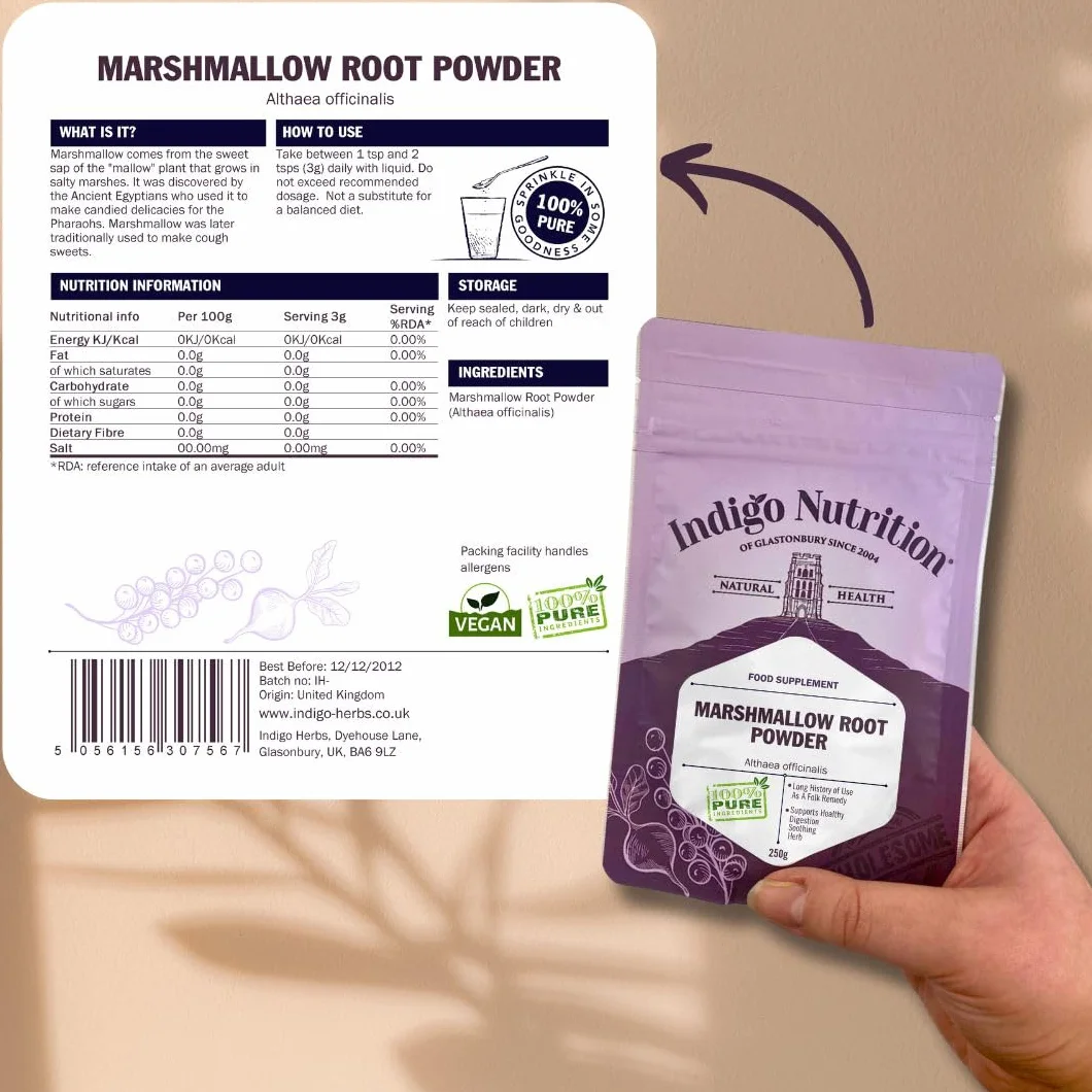 Indigo Herbs Polvere di Radice di d'altea 100g