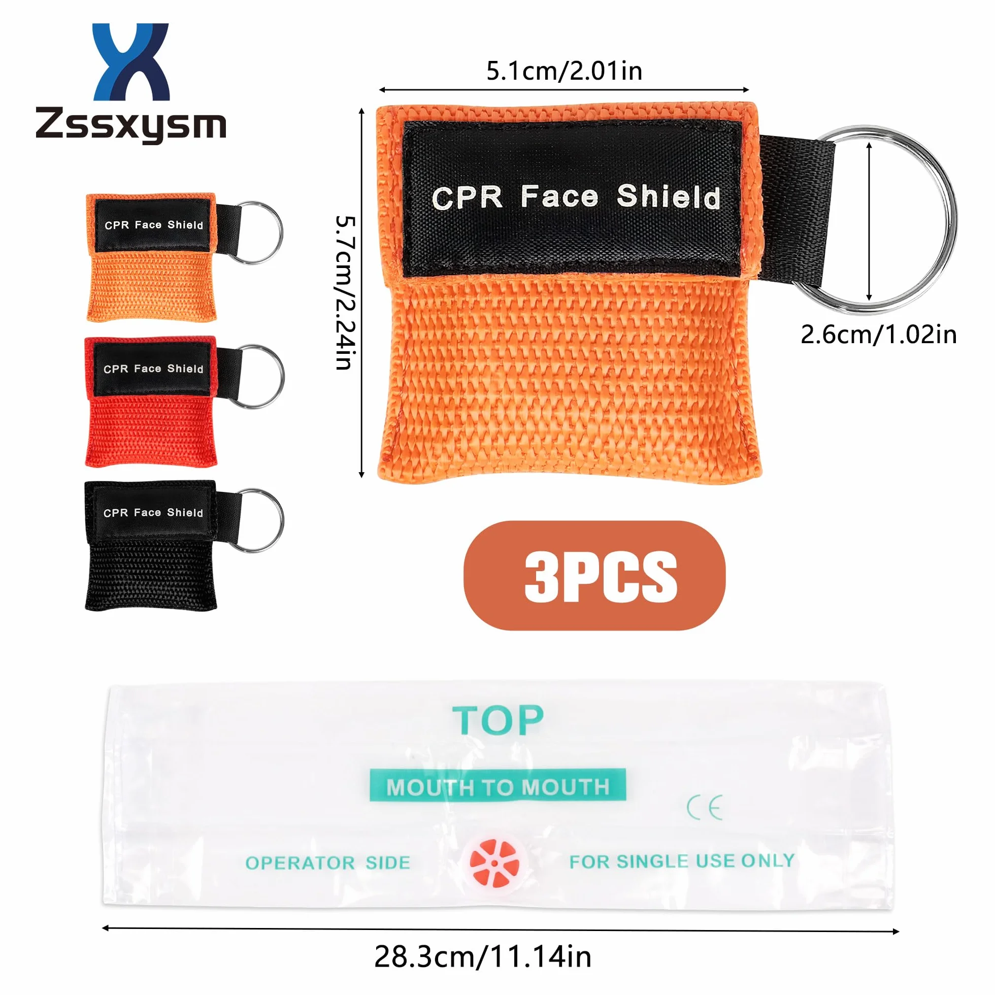 Pocket Mask Primo Soccorso Mascherine Rianimazione con Portachiavi CPR Face Shield Usa e Getta Kit Emergenza