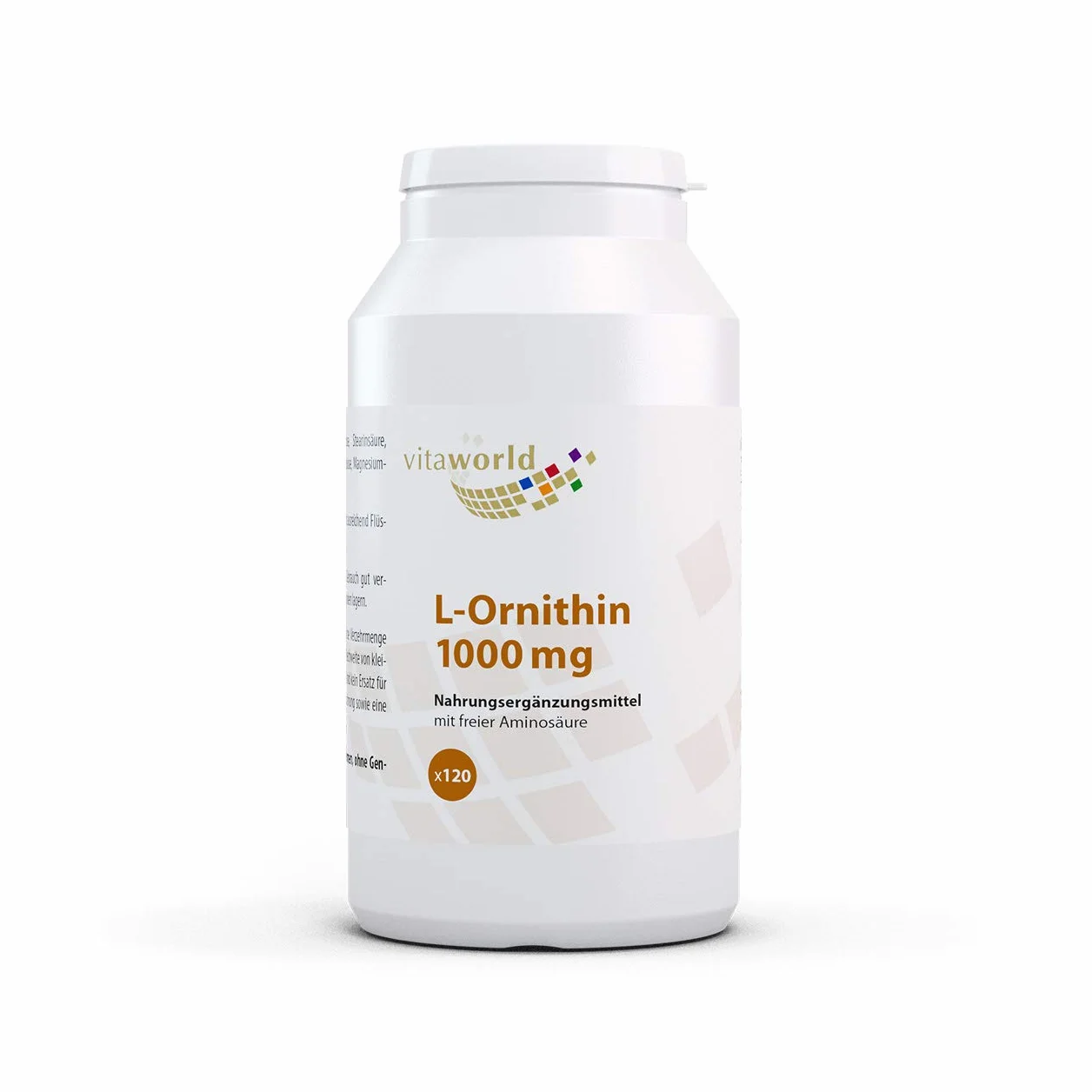 Vita World Ornitina 1000 MG 3 x 120 Compresse Vegano Alto Dosaggio