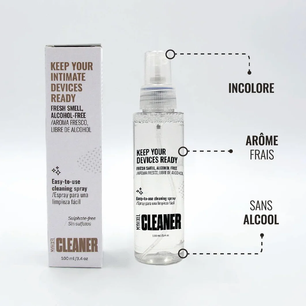 MYHIXEL Spray Pulente senza Alcol 100 ml Disinfettante per Sex Toys Detergente Igienizzante