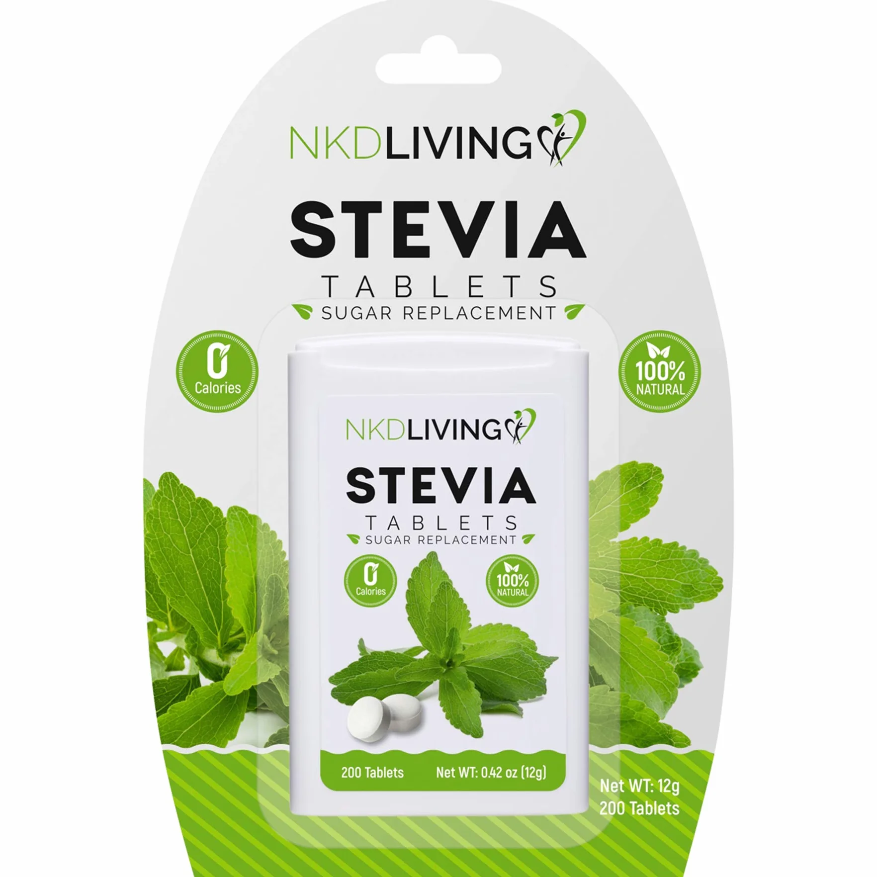 NKD Living Pure Stevia Dolcificante compresse 200 non amaro