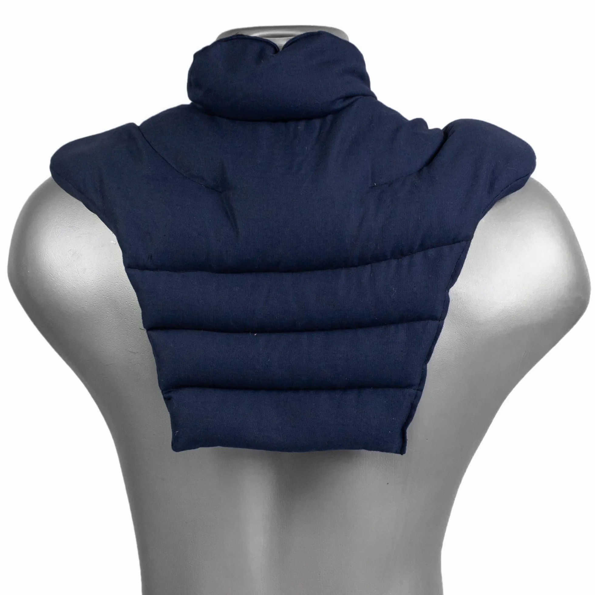 Cuscino per il collo con forma a U per l'area cervicale - Collo + Spalle + Schiena - Cuscino con noccioli di ciliegia - Cuscino termico - Cuscino per il collo - blu scuro