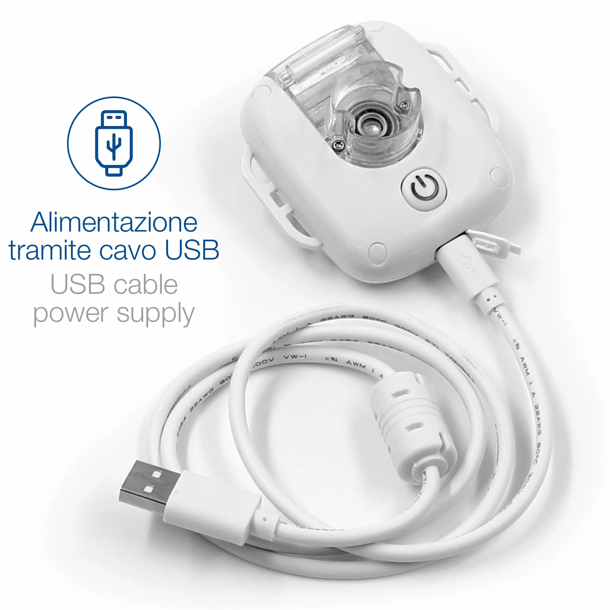 FARMAMED Aerosol Nebulizzatore Indossabile Tecnologia Mesh Silenzioso Portatile per bambini e adulti con boccaglio e maschere, Batteria ricaricabile con cavo USB, custodia inclusa