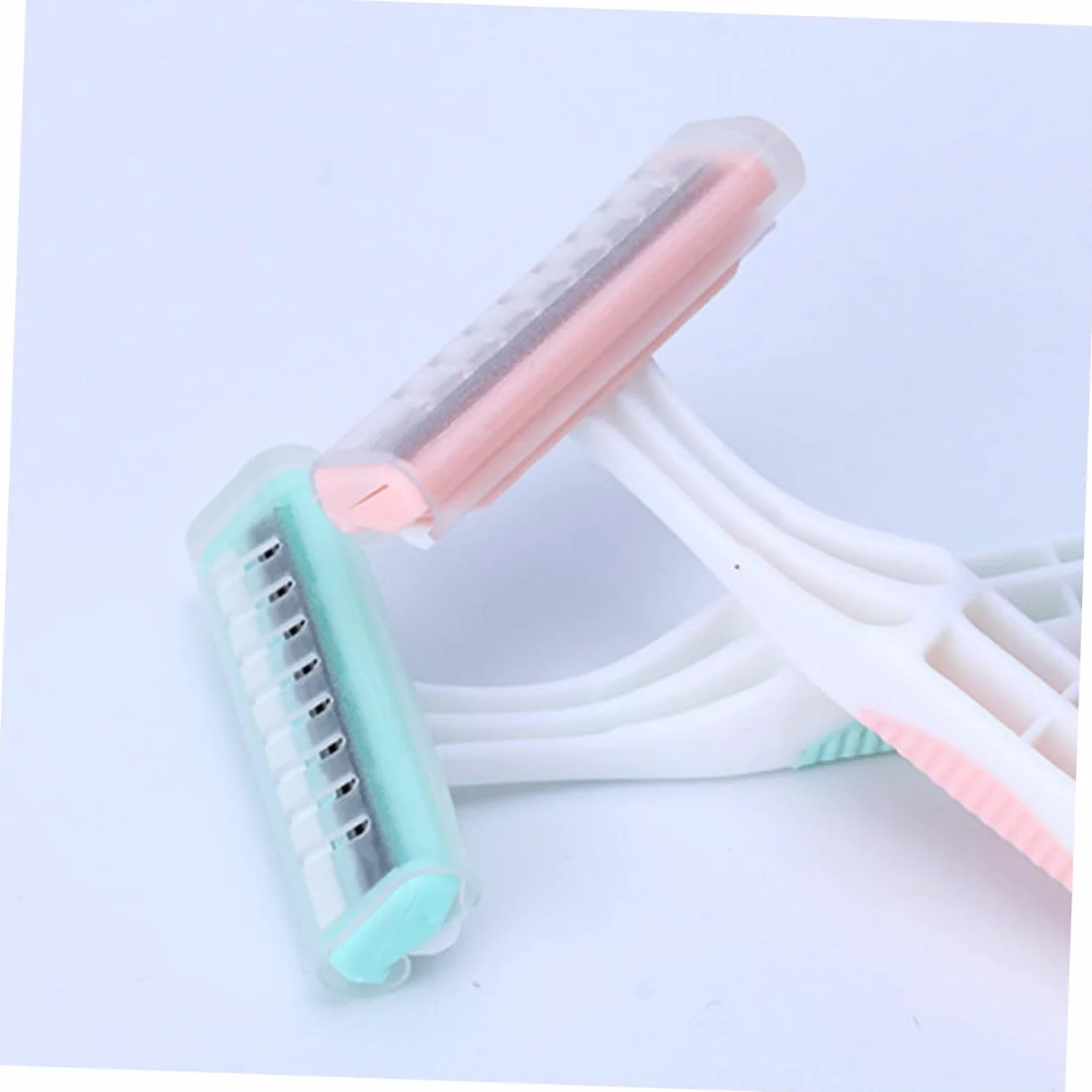 Rasoio Donna 4 Pezzi 2 Lame Manico Antiscivolo Plastica Depilazione Ascelle Gambe