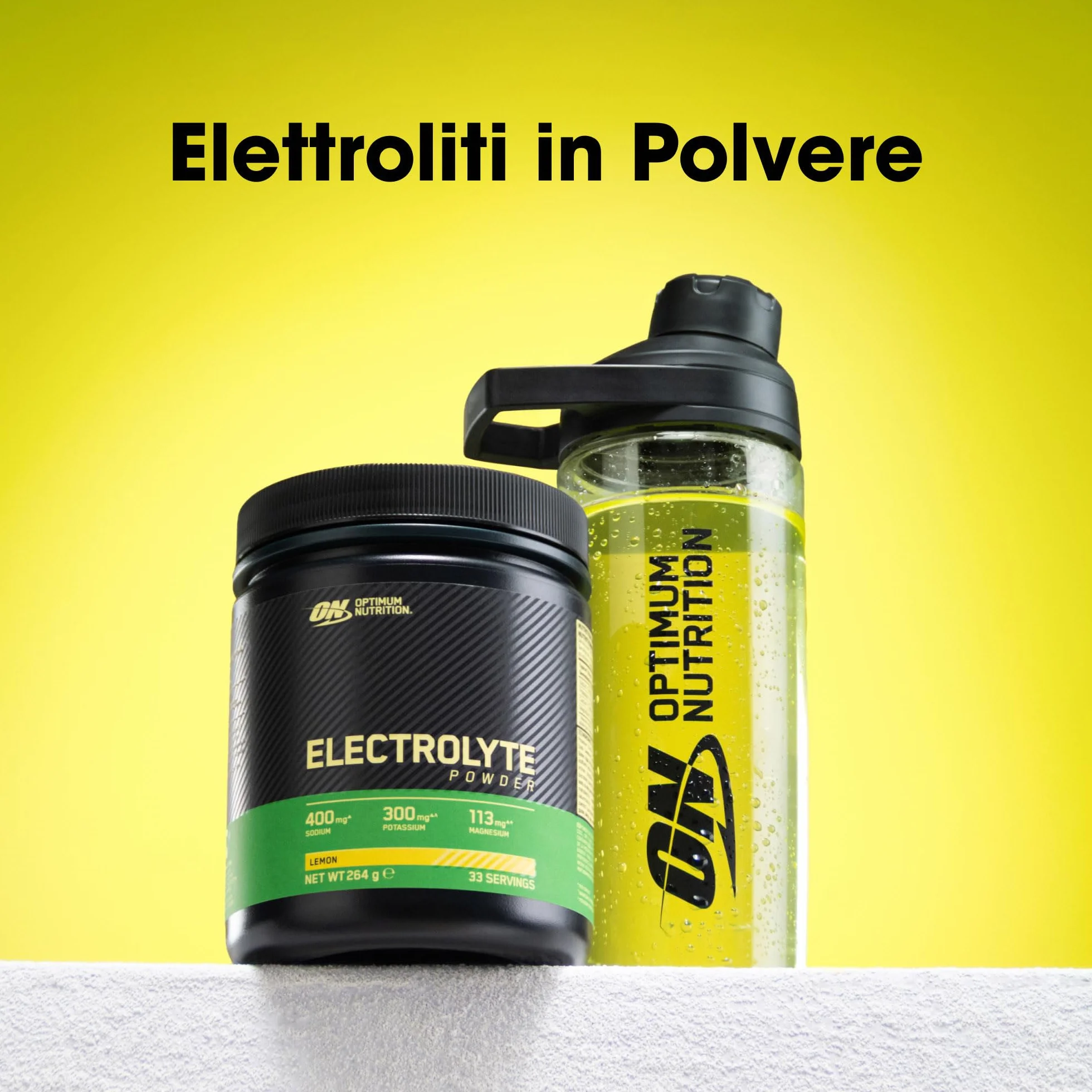 Optimum Nutrition Electrolyte Powder, Integratore di Elettroliti in Polvere, Gusto Limone, 264 g, 33 Porzioni