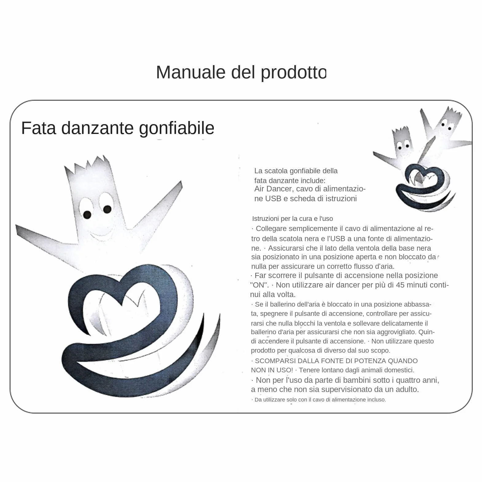 Generico Desktop Inflatable Waving Man - 50cm Shaking Arm Ornament | Mini Air Dancer with Blower for Home Office And Living Room, Quirky Gift And Small Business Attention-Grabber