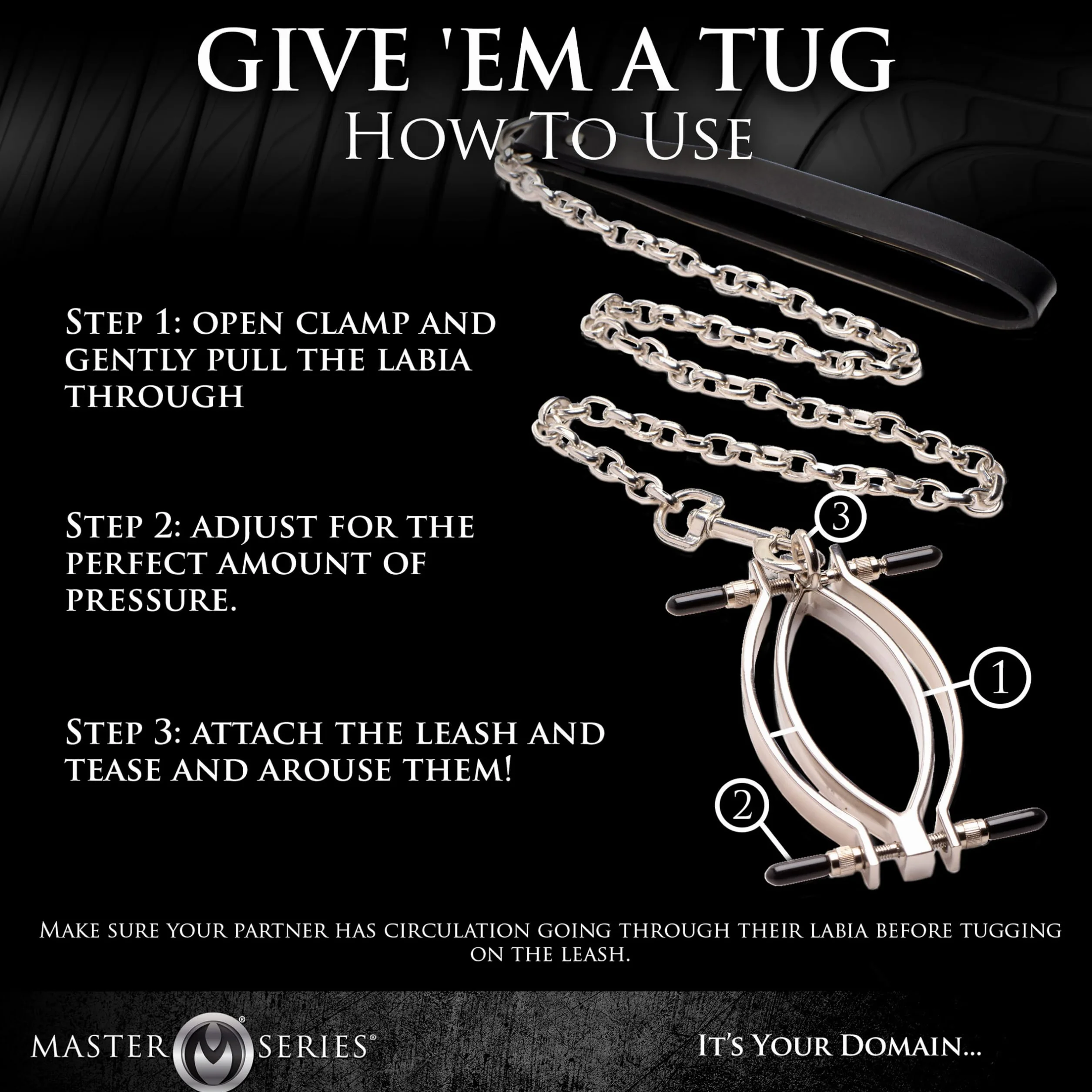 Pussy Tugger Adjustable Pussy Clamp with Leash
