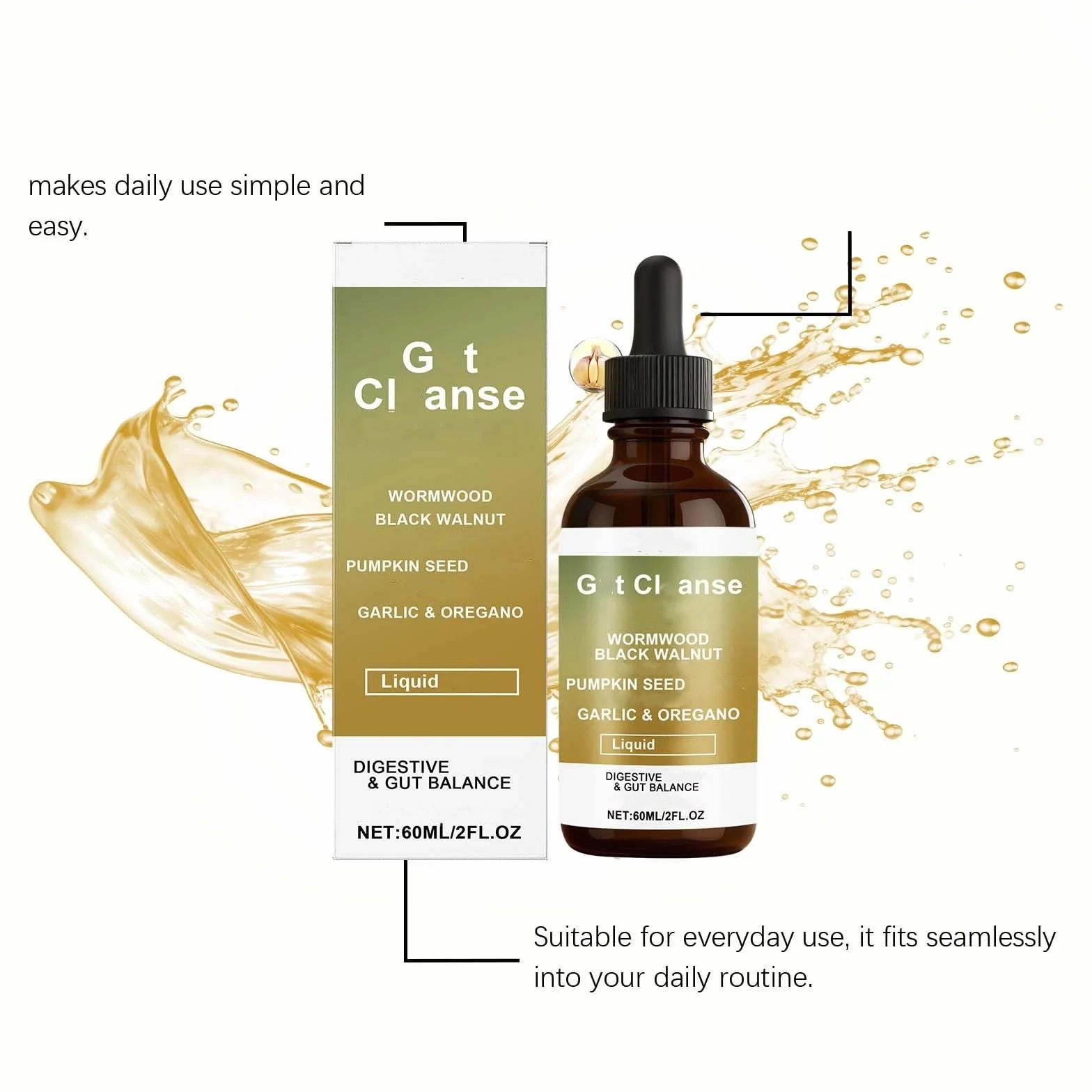 Olio di semi di zucca di origano e noce nera 60 ml Supporti immunitari digestivi