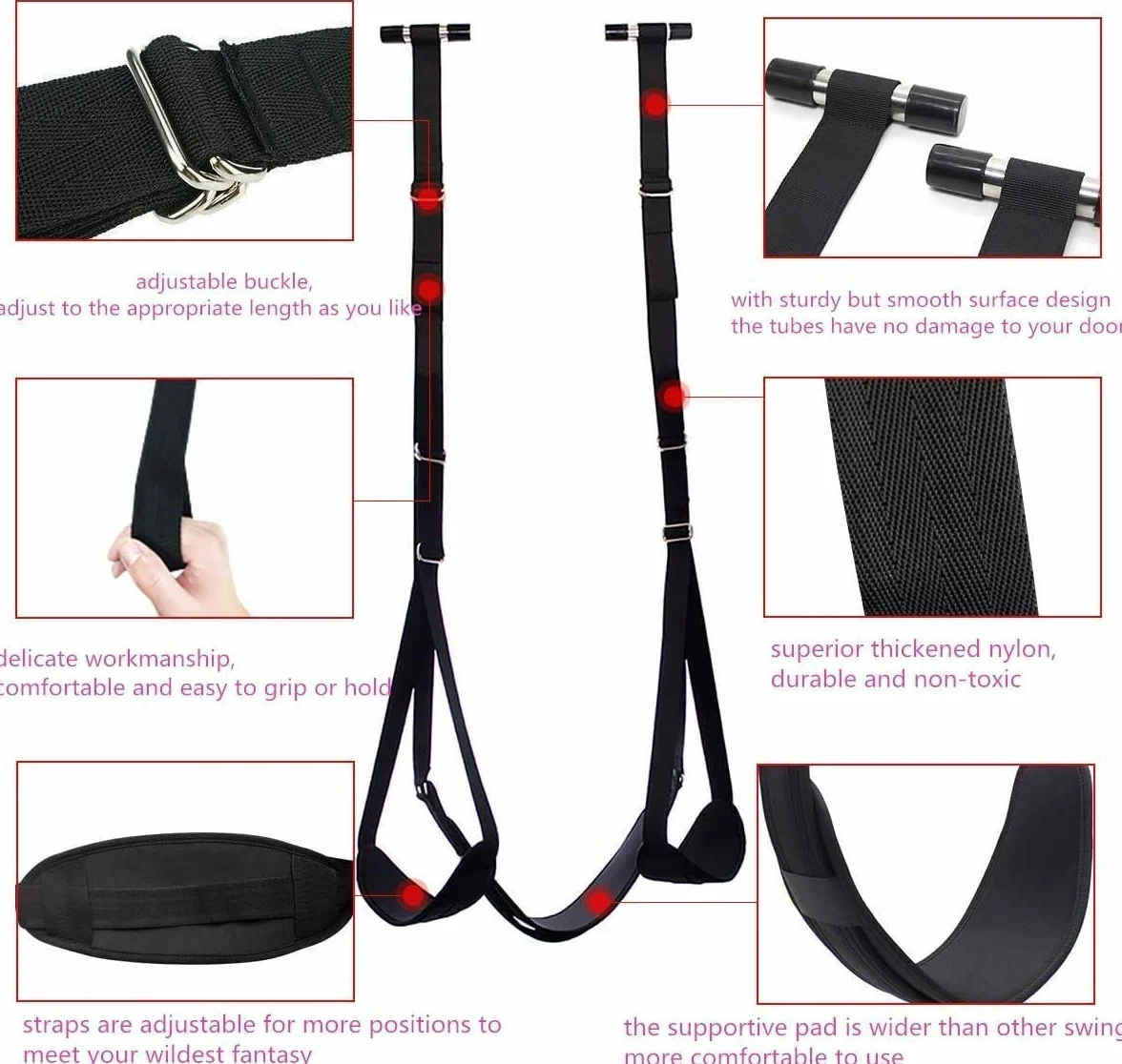 L'altalena Da Interno Perfetta Door Hanging Swing Per Porta Interna Šêx Toysper per Cóppie Dónna indoor sensory swing yoga con Cuscino per sedersi Altalena Love Gate 9P1P2