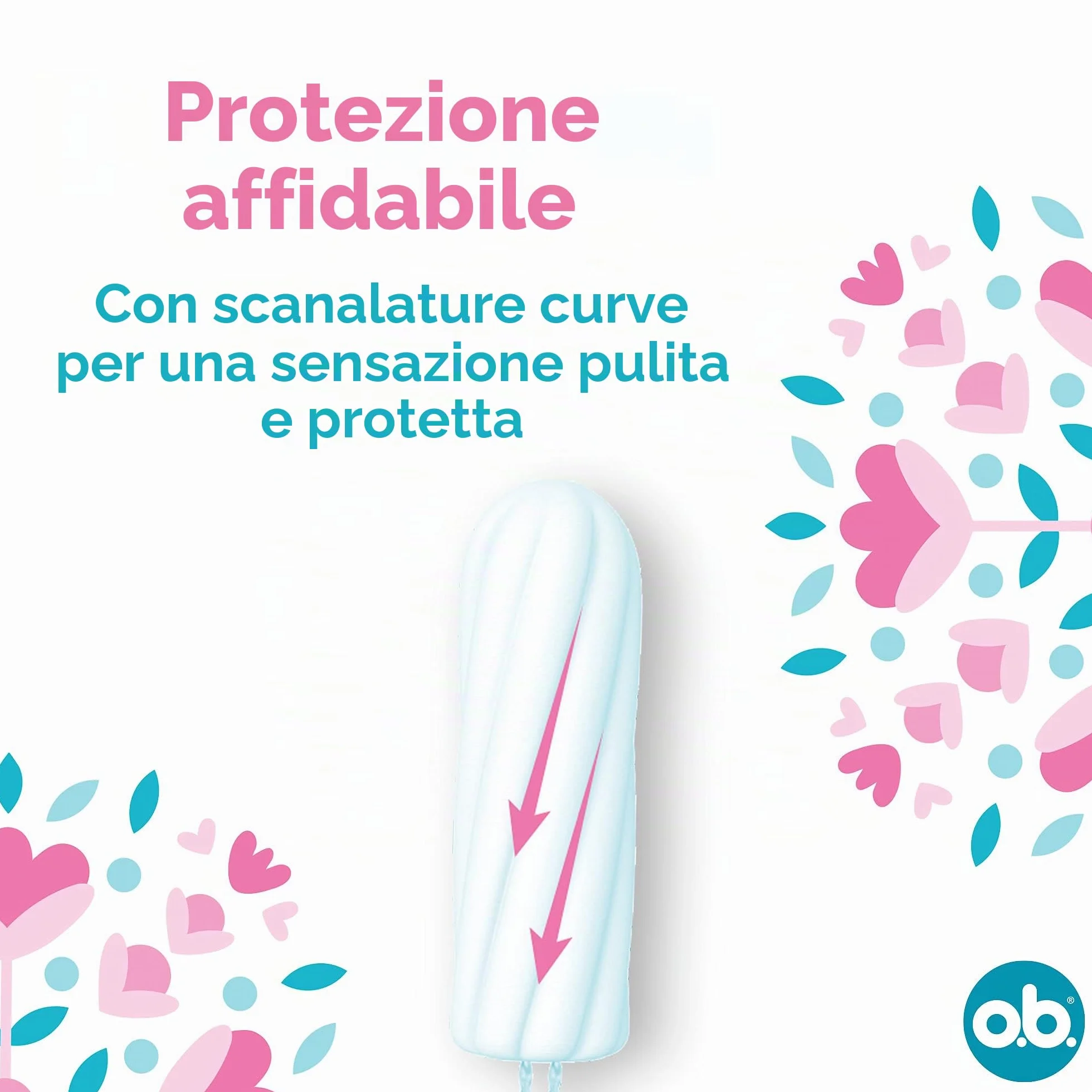 o.b. Original Super Plus tamponi giorni molto forti StayDry scanalature curve 32 pezzi