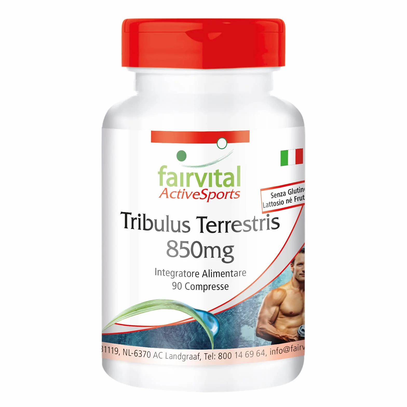 Fairvital Tribulus Terrestris 850 mg 90 compresse ALTO DOSAGGIO 90% saponine 22% protodioscina VEGANO