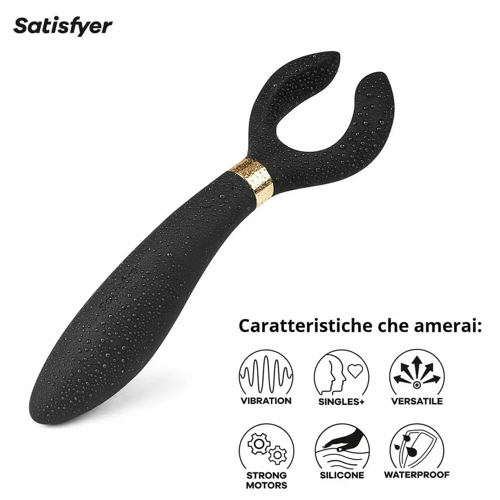 Satisfyer Endless Fun Vibratore Coppie | 33 Opzioni di Applicazione con 100 Funzioni di Vibrazione | Potente e silenzioso per Uomini e Donne | Sex Toy Dildo per la Stimolazione del Clitoride