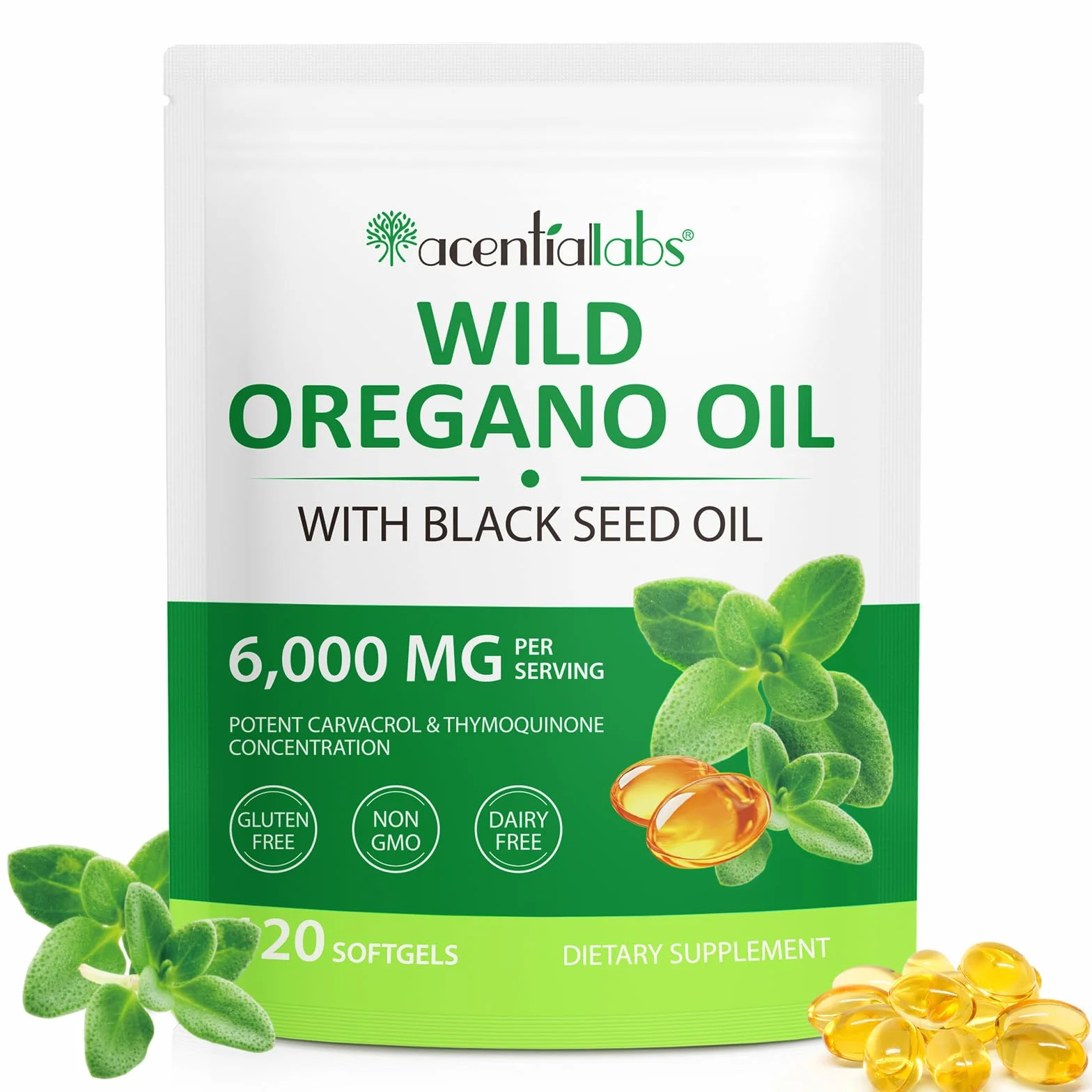 Capsule di Olio di Origano 120 Capsule Spremuto a Freddo Non OGM