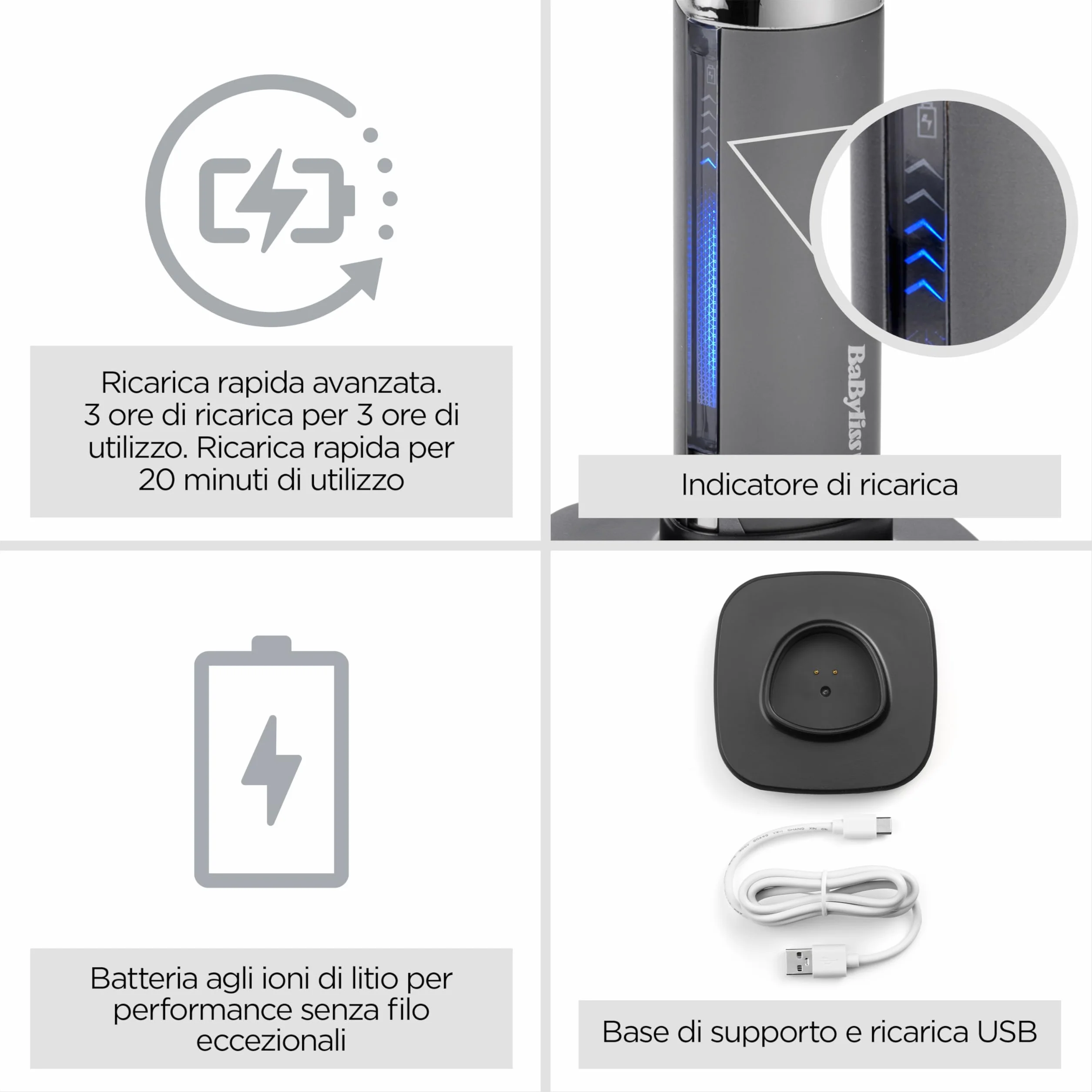 BaByliss Super-X Metal T996E Regolabarba professionale lama T Skeleton acciaio giapponese display digitale batteria al litio 5h autonomia cordless impermeabile