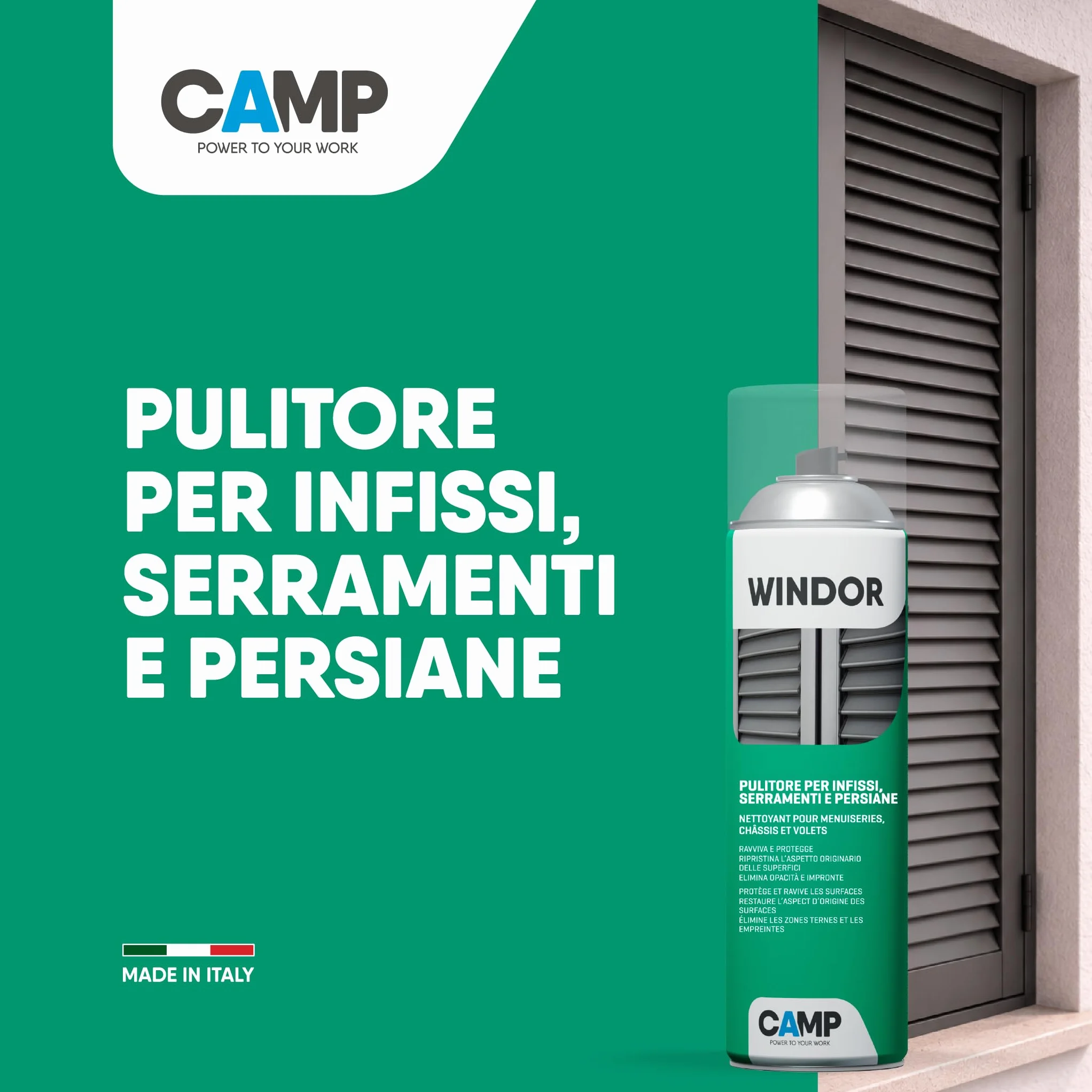CAMP Windor Spray: Pulitore Ravvivante Protettivo per PVC, 500 ml