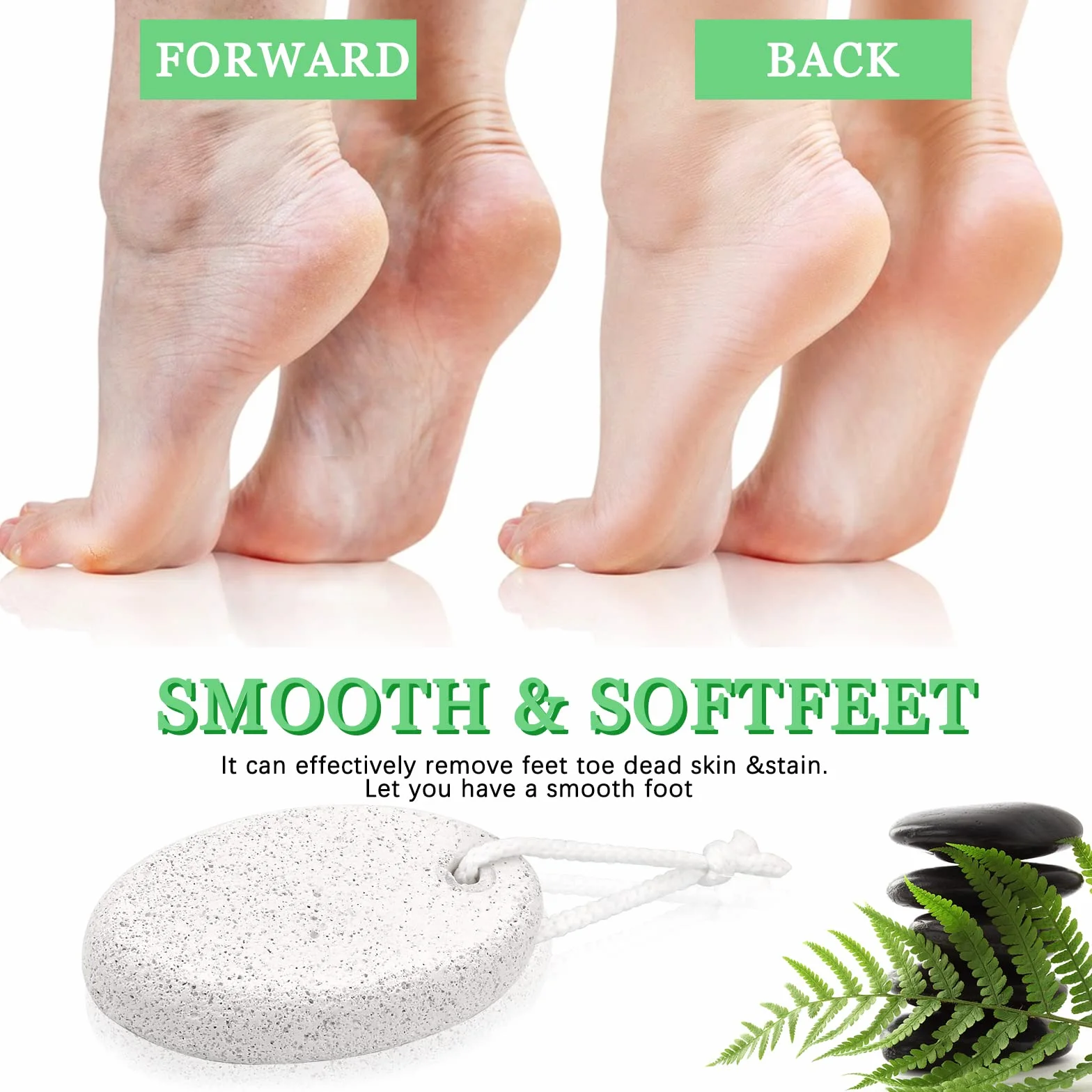 Pietra Pomice Naturale 2 Pezzi per Cura dei Piedi - Rimozione Calli e Peeling