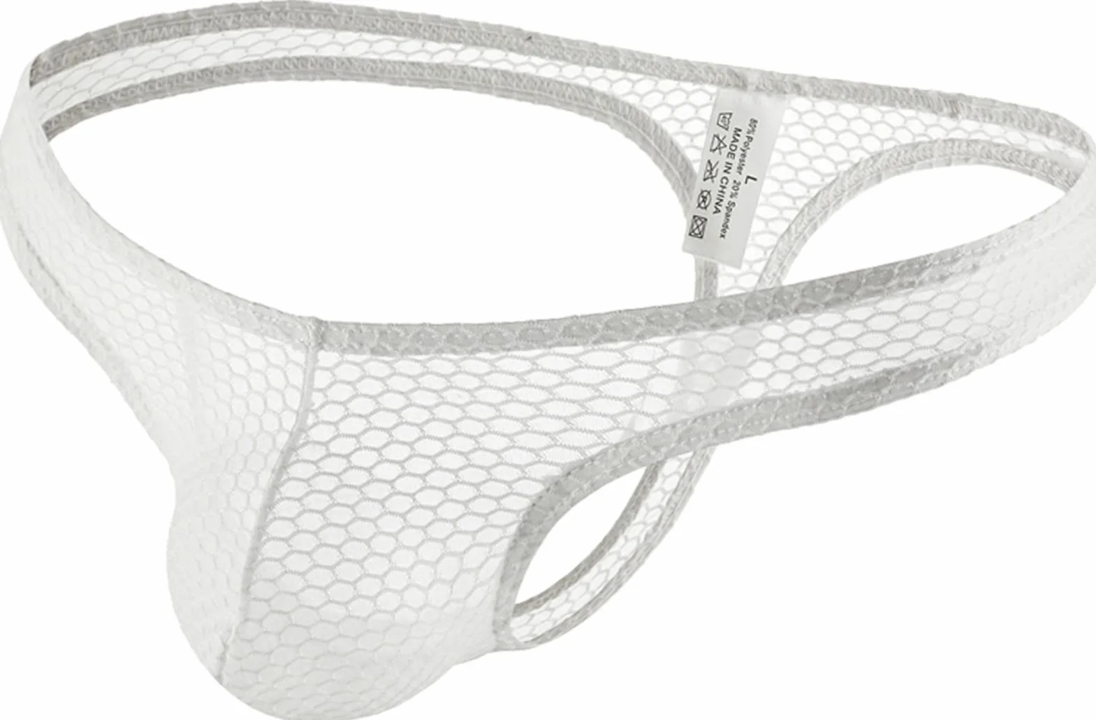 Faringoto Mutandine da uomo in rete taglie forti Lingerie a vita bassa biancheria intima perizoma maschili